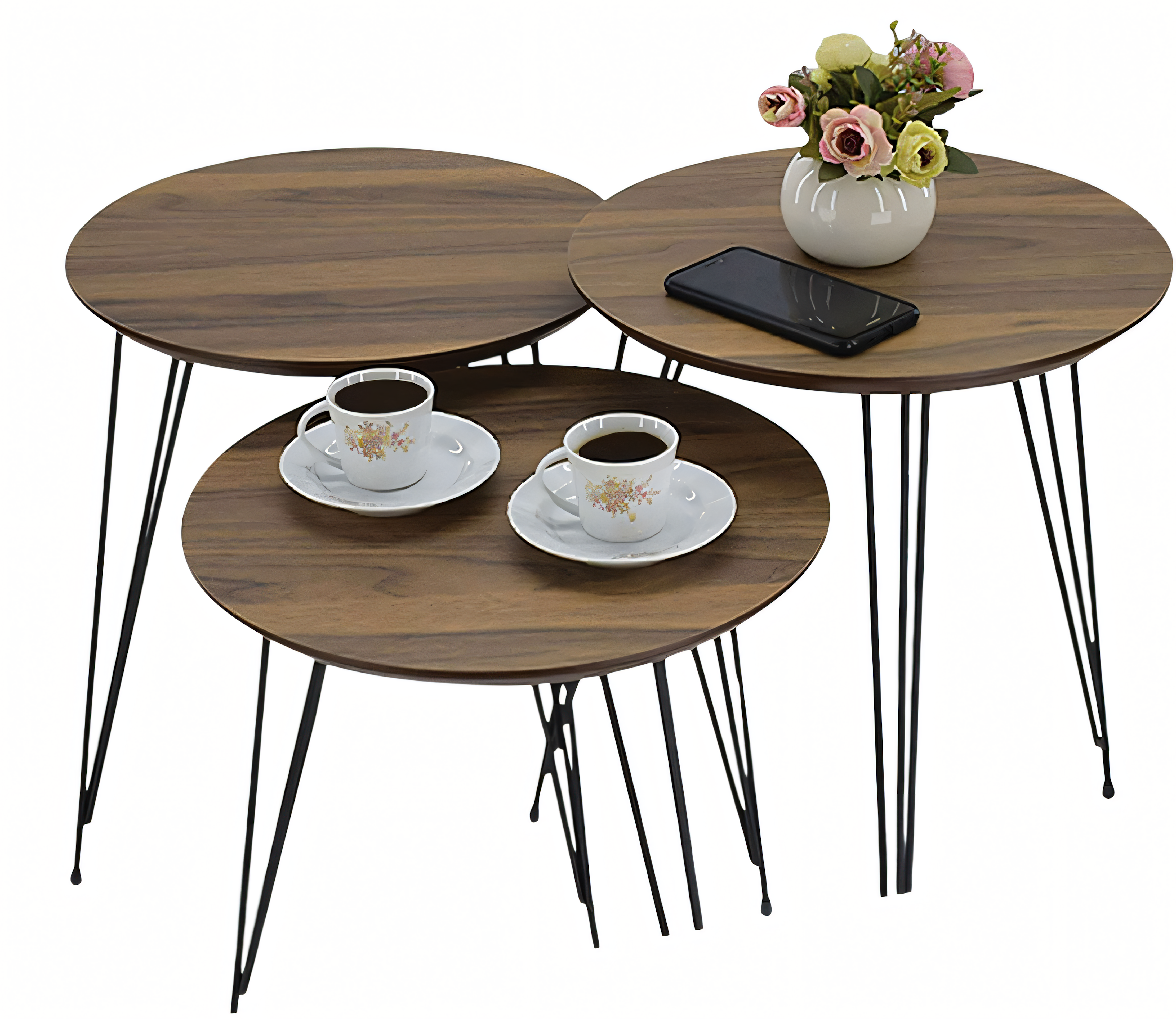 Eleganter Beistelltisch aus Holz in Braun für stilvolles Wohnen