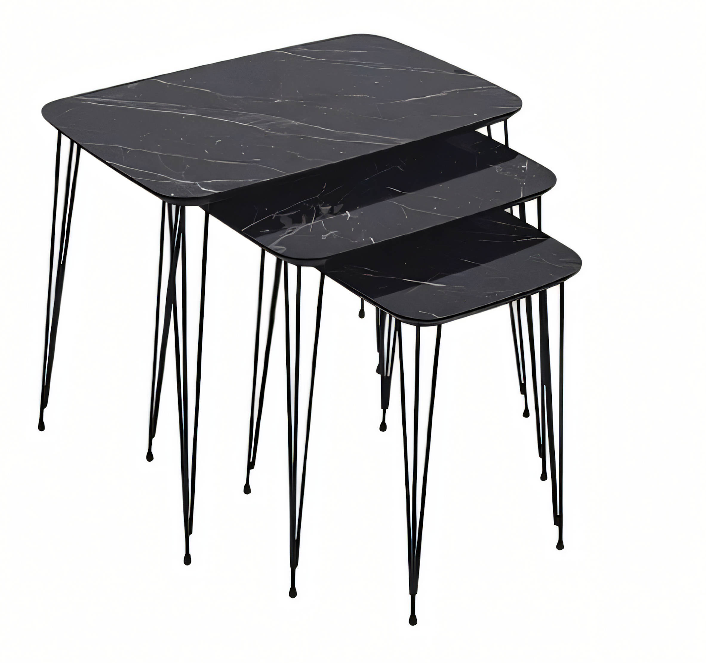 Luxus Beistelltisch Kollektion – Satztisch-Sets, Etagentische & Z-Form Laptoptische (Marmor-, Holz- & Uni-Optik)