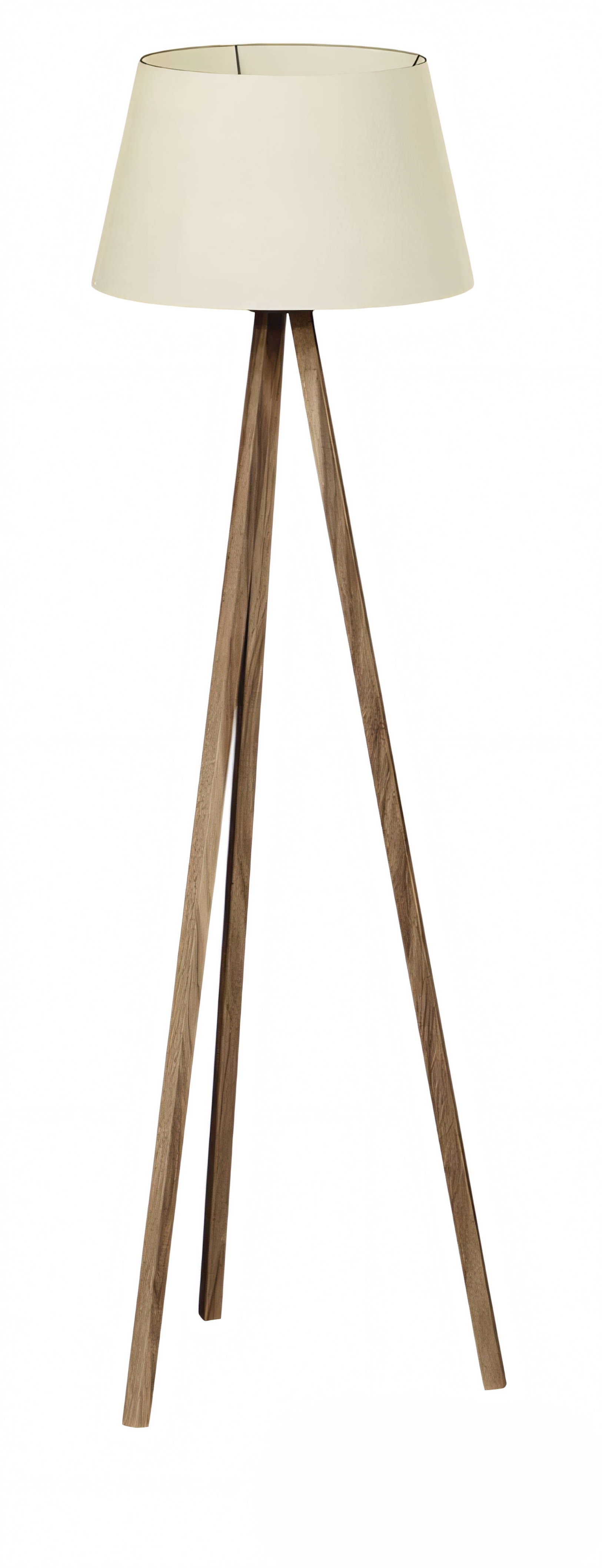 Beige Holz Stehlampe im eleganten Design für Wohnzimmer