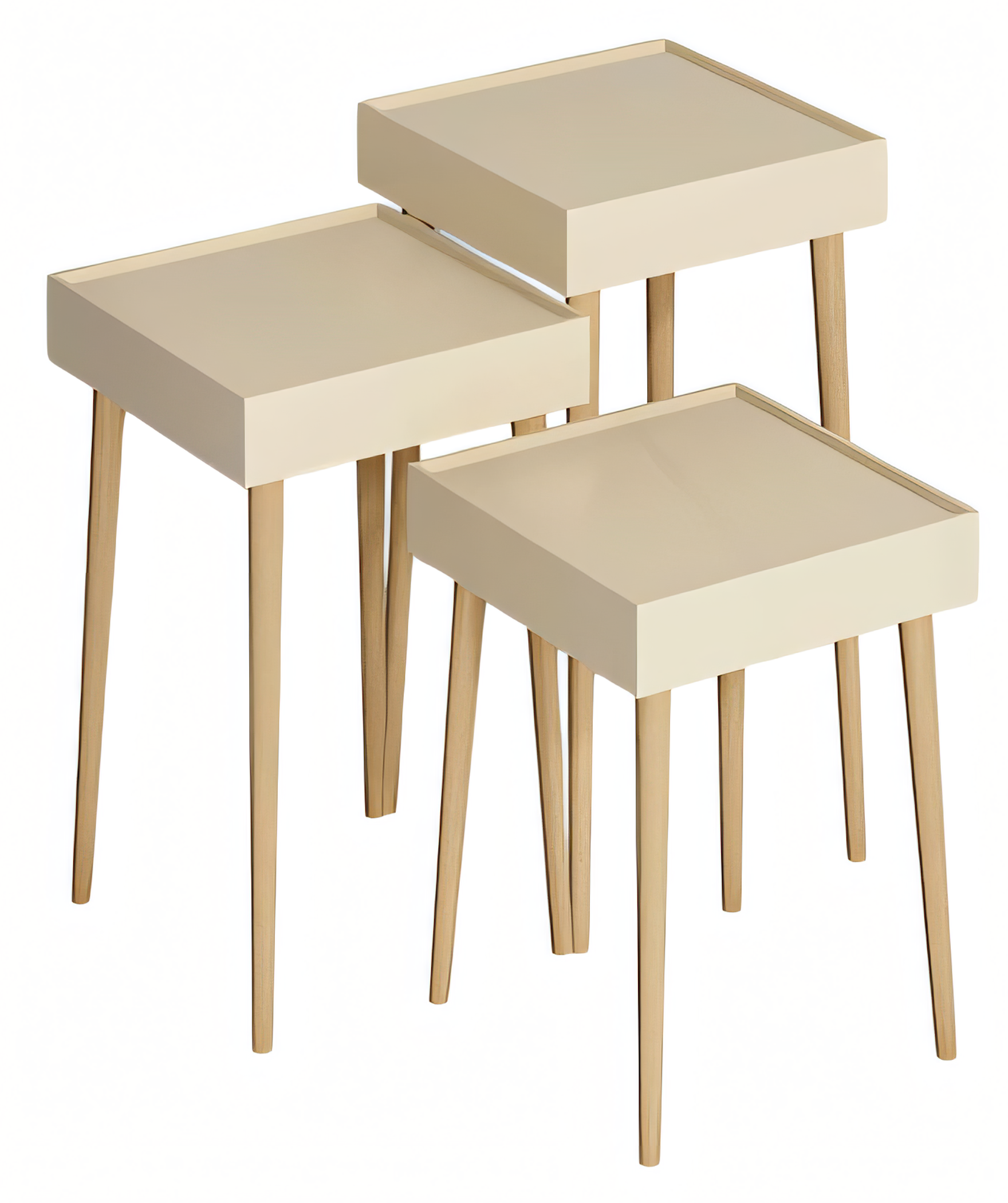 Beistelltisch Holz Beige Elegant zeitlos