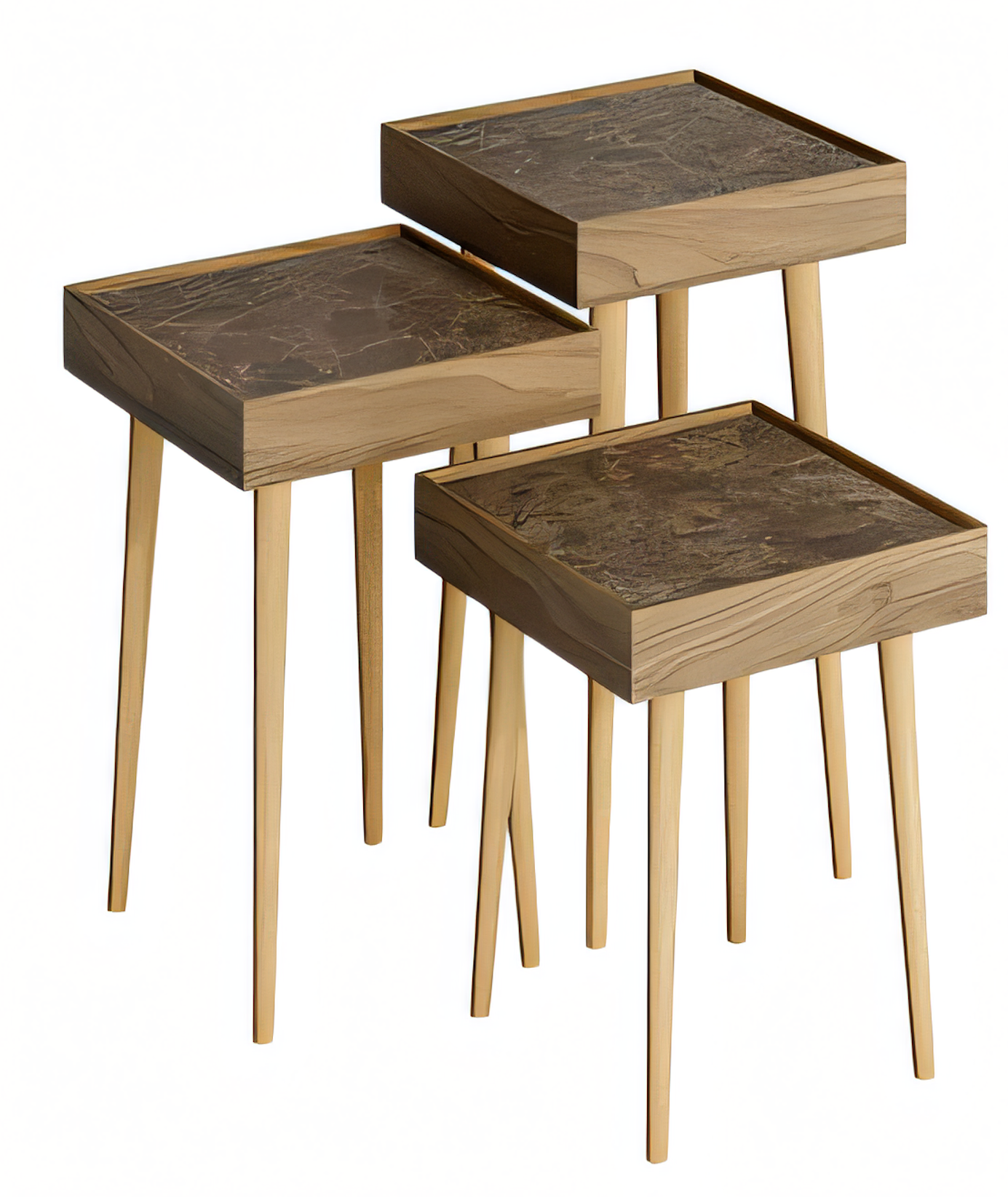 Holz Beistelltisch in Braun, eleganter Stil, vielseitig einsetzbar