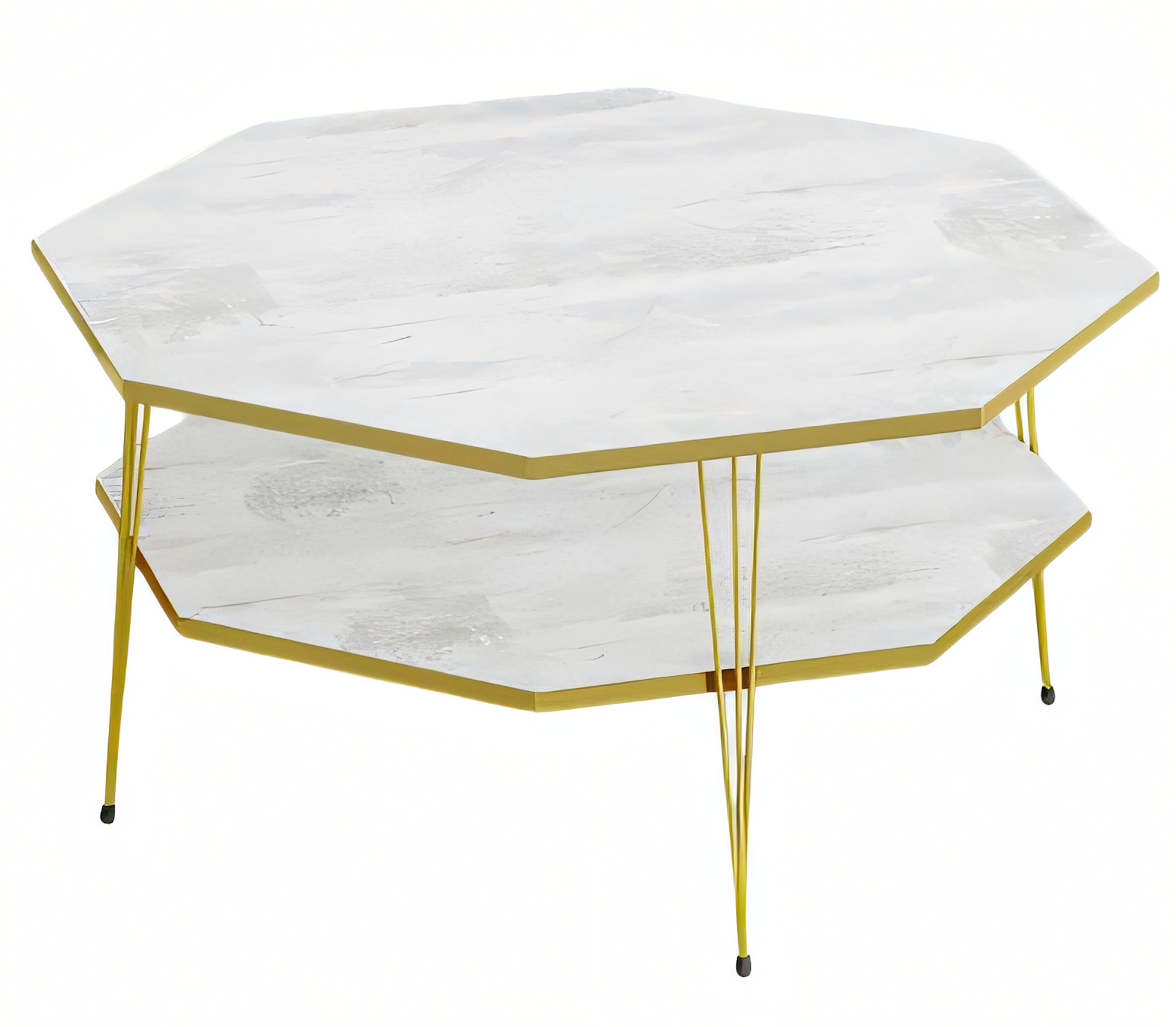 Moderner weißer Couchtisch aus Holz mit elegantem Design