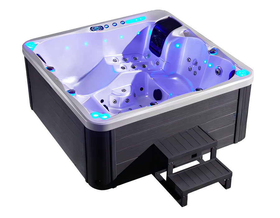 Whirlwanne Hydromassagewanne Whirlpool Blubberbad Spa-Bad Sprudelbad 190x190 cm