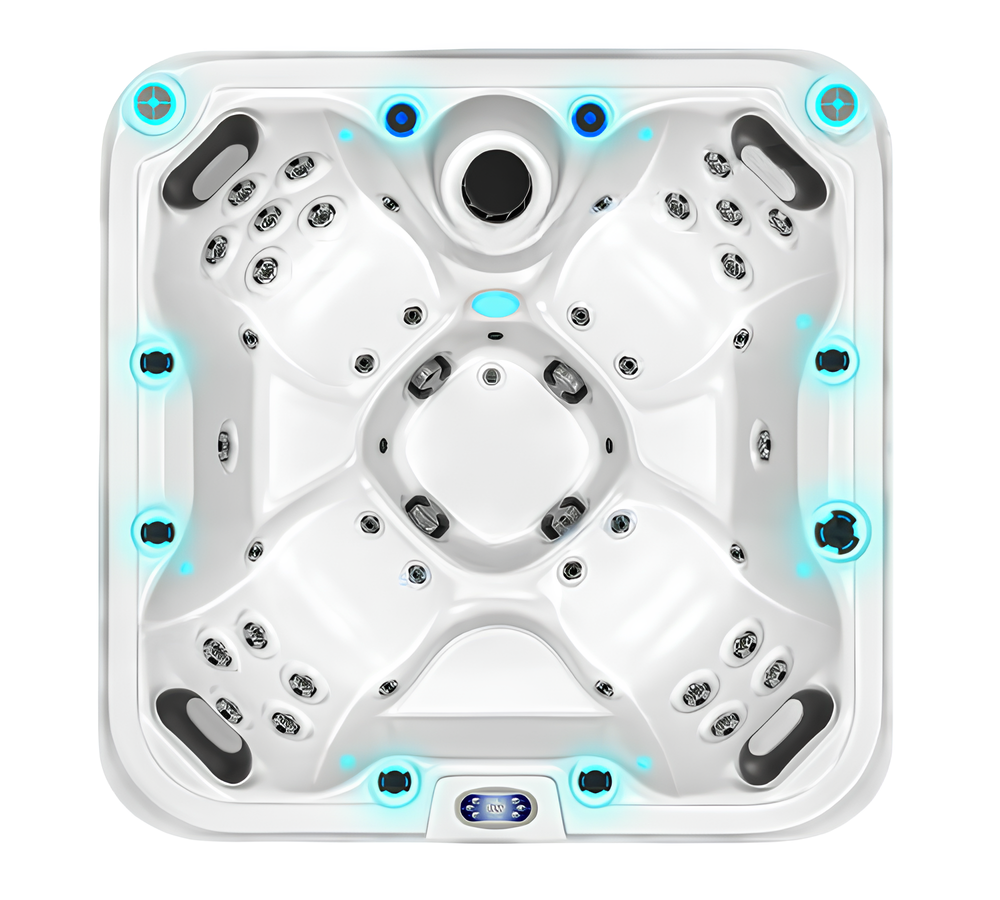 Hydromassagewanne Blubberbad Whirlpool Spa-Bad Whirlwanne 185x185 cm