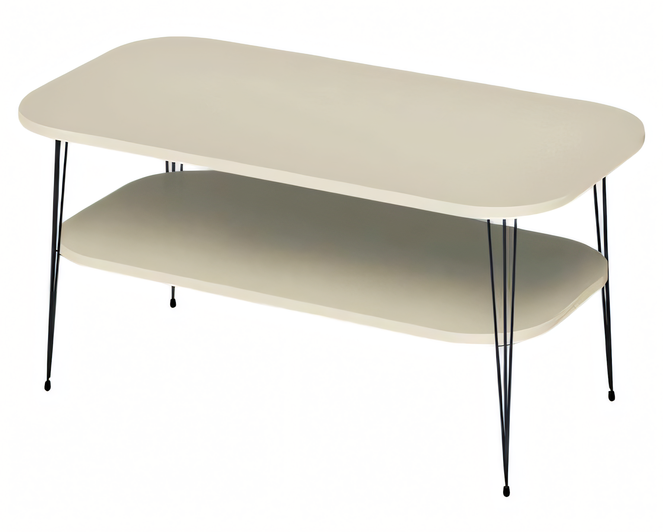 Eleganter Beigefarbener Couchtisch aus Holz mit modernem Design