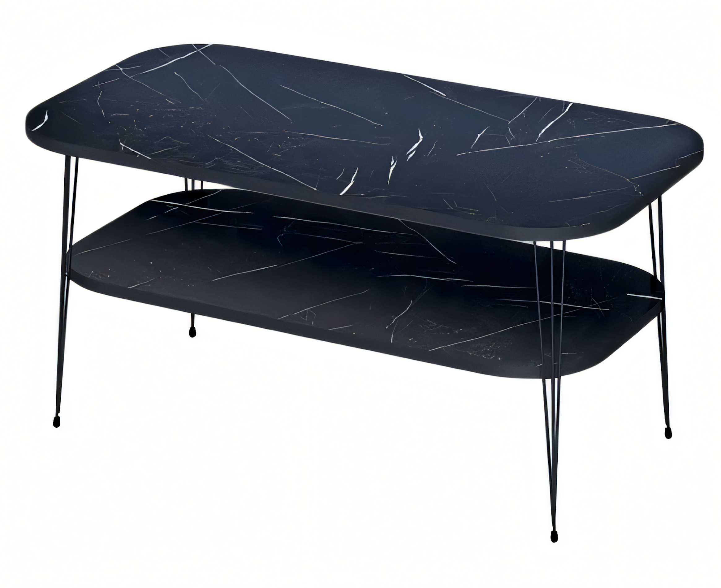 Eleganter schwarzer Couchtisch aus Holz für modernes Wohnzimmer