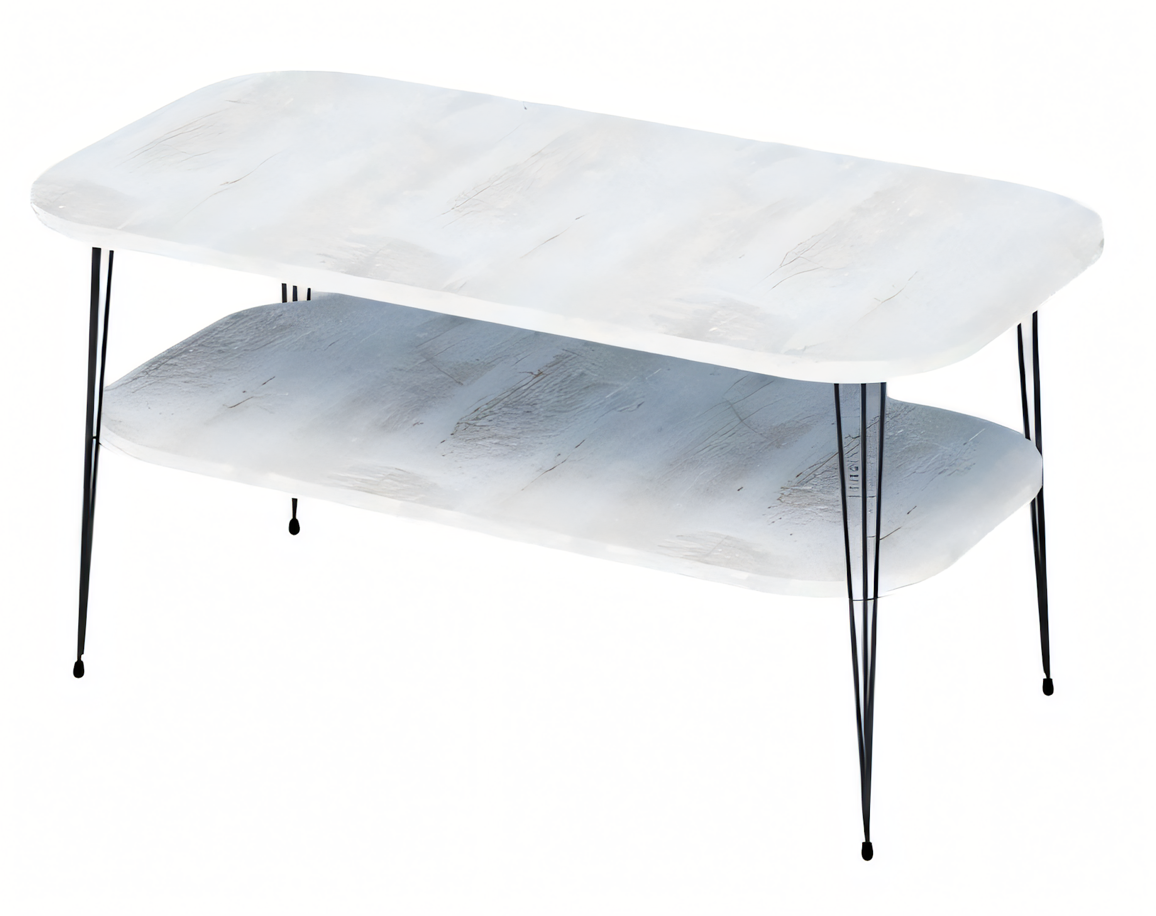 Eleganter weißer Couchtisch aus Holz mit modernem Design