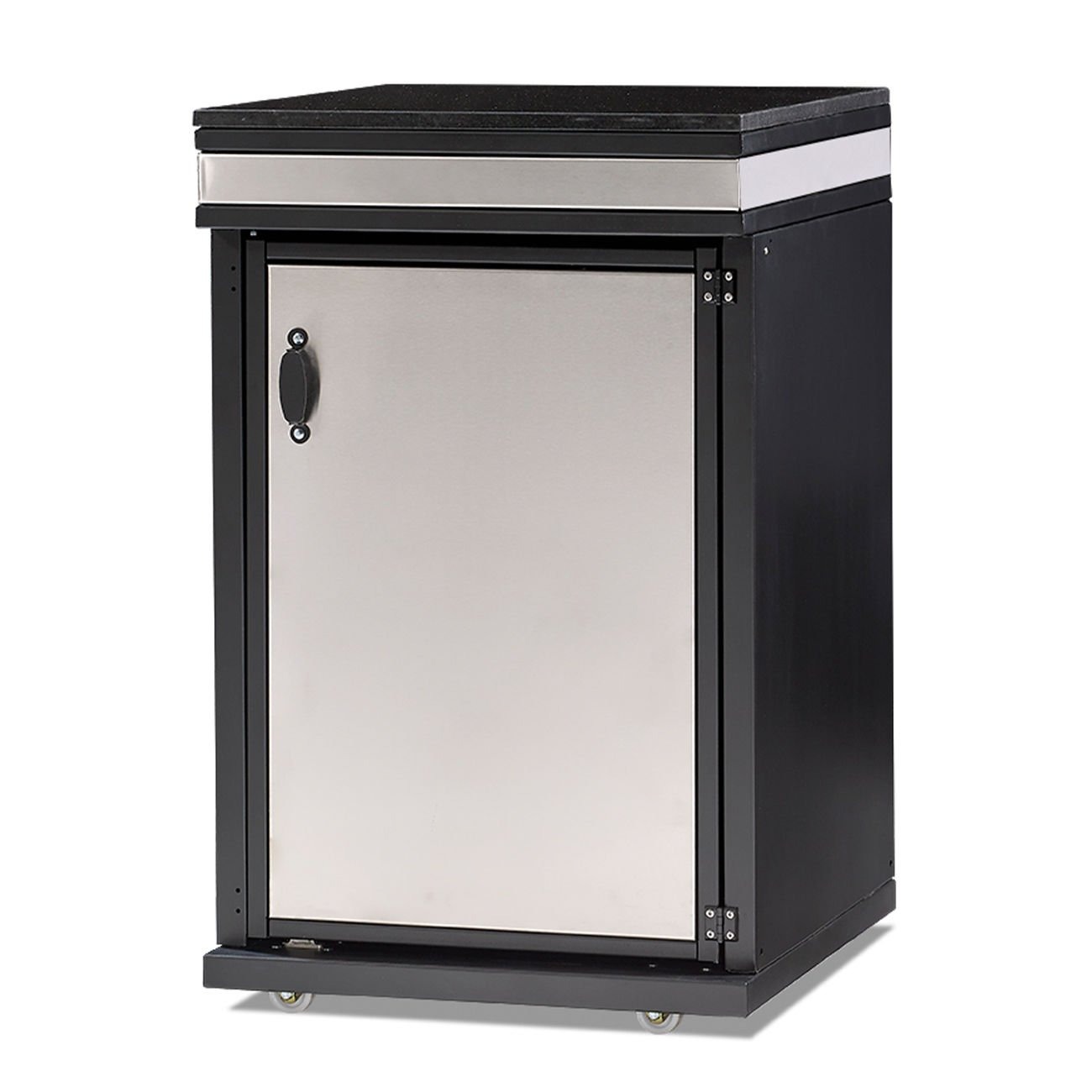 Elegantes Außenküchenmodul aus Edelstahl in Silber