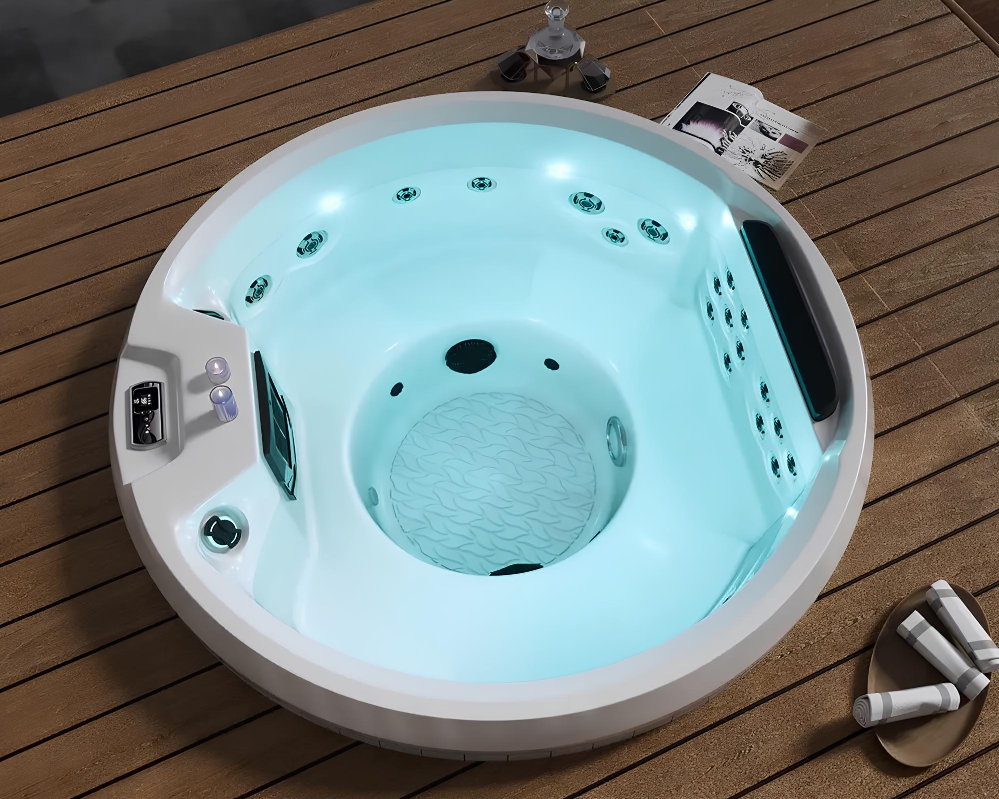Hydromassagewanne Blubberbad Whirlpool Spa-Bad Whirlwanne 170x170 cm
