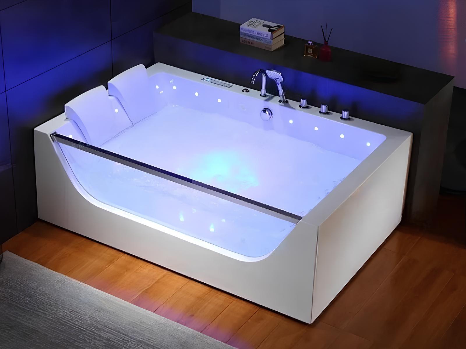 Whirlpool Whirlwanne Hydromassagewanne Blubberbad Spa-Bad Sprudelbad 180x120 cm