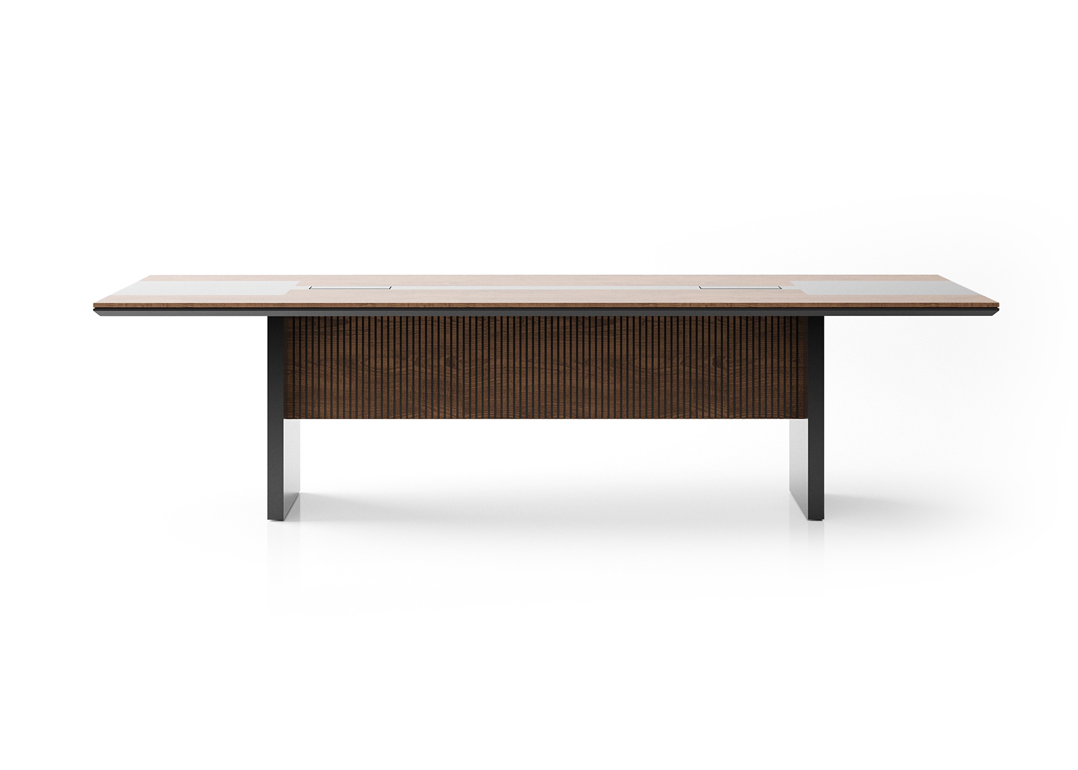 Eleganter brauner Holz-Konferenztisch im modernen Design