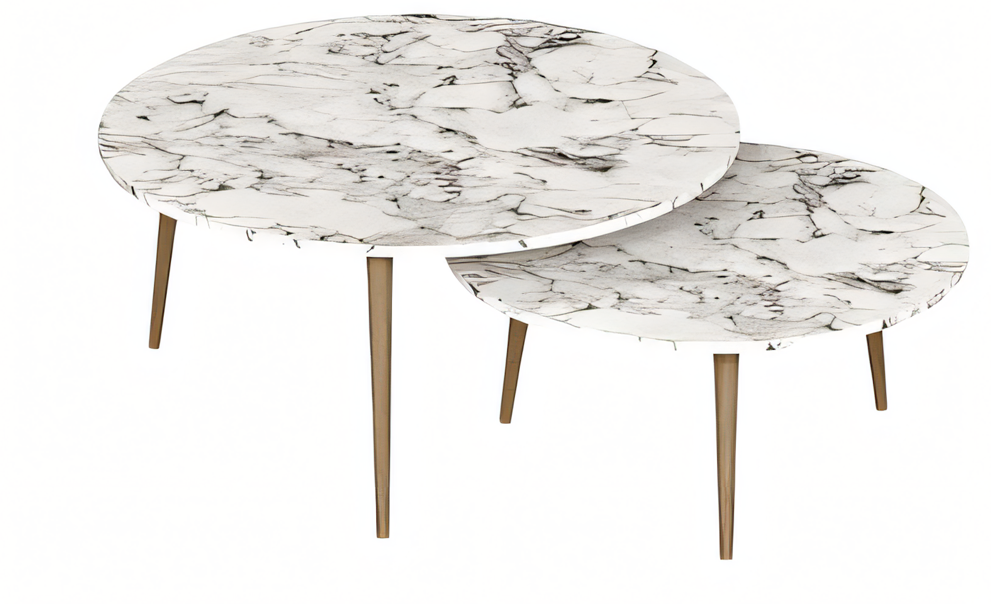 Beistelltische Holz Weiß Modern Elegant Set