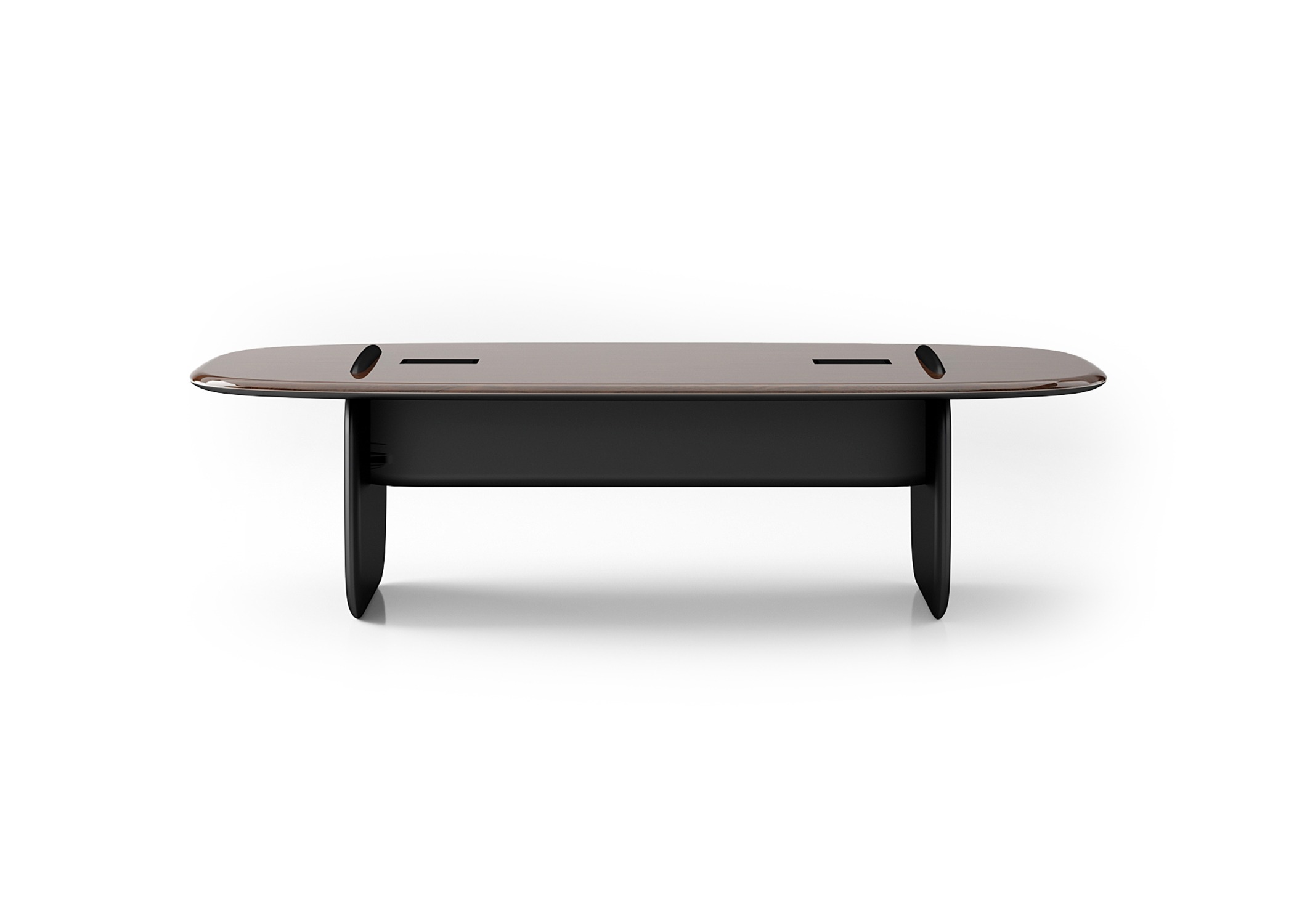 Brauner Holzschreibtisch im eleganten Design für Homeoffice