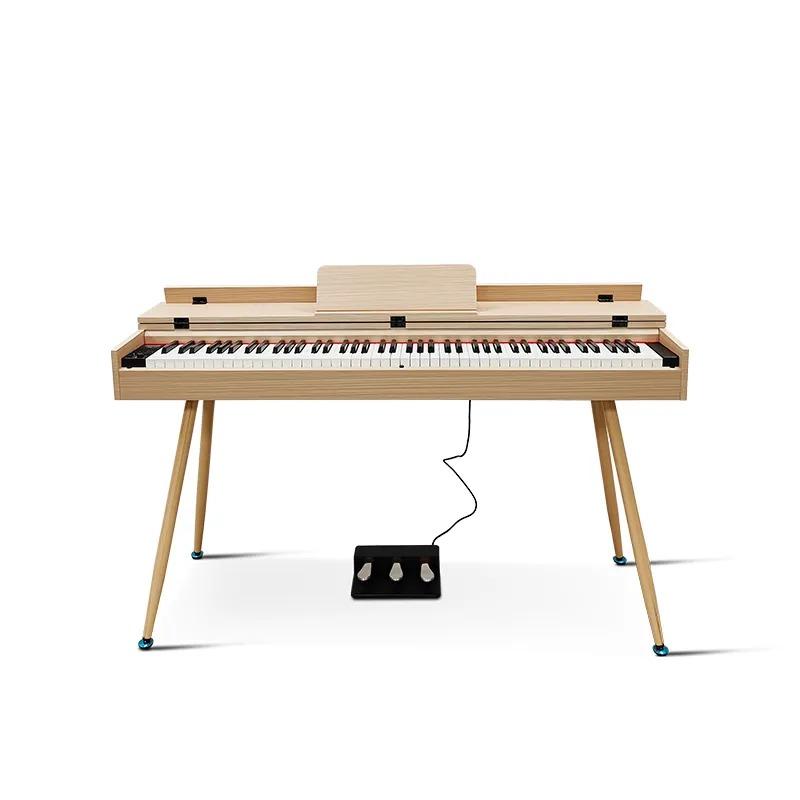 Hellbraunes Piano Digitalpiano Stage Klavier Hochglanz Heimklavier