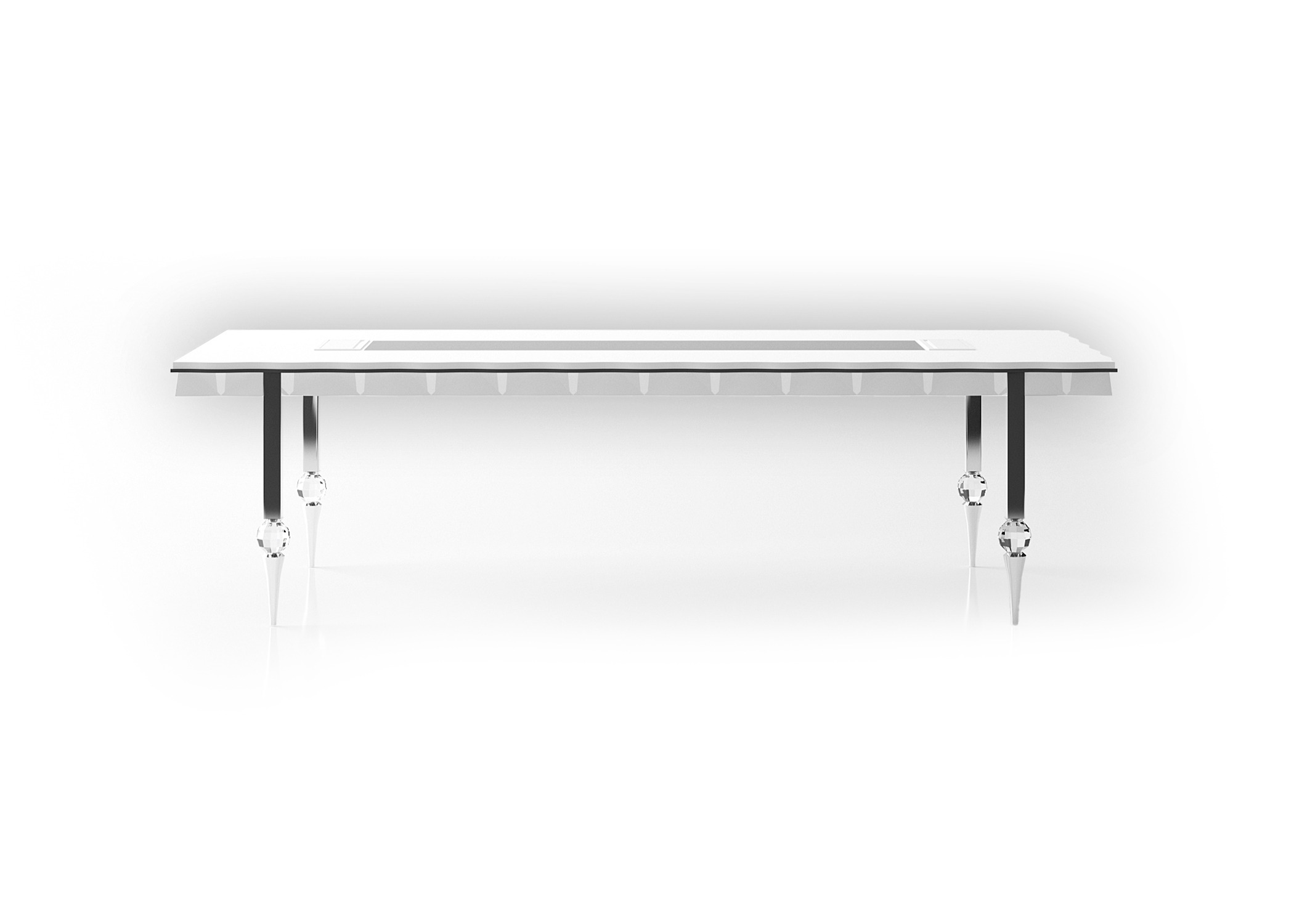 Moderner weißer Holz-Konferenztisch für Büros und Meetings