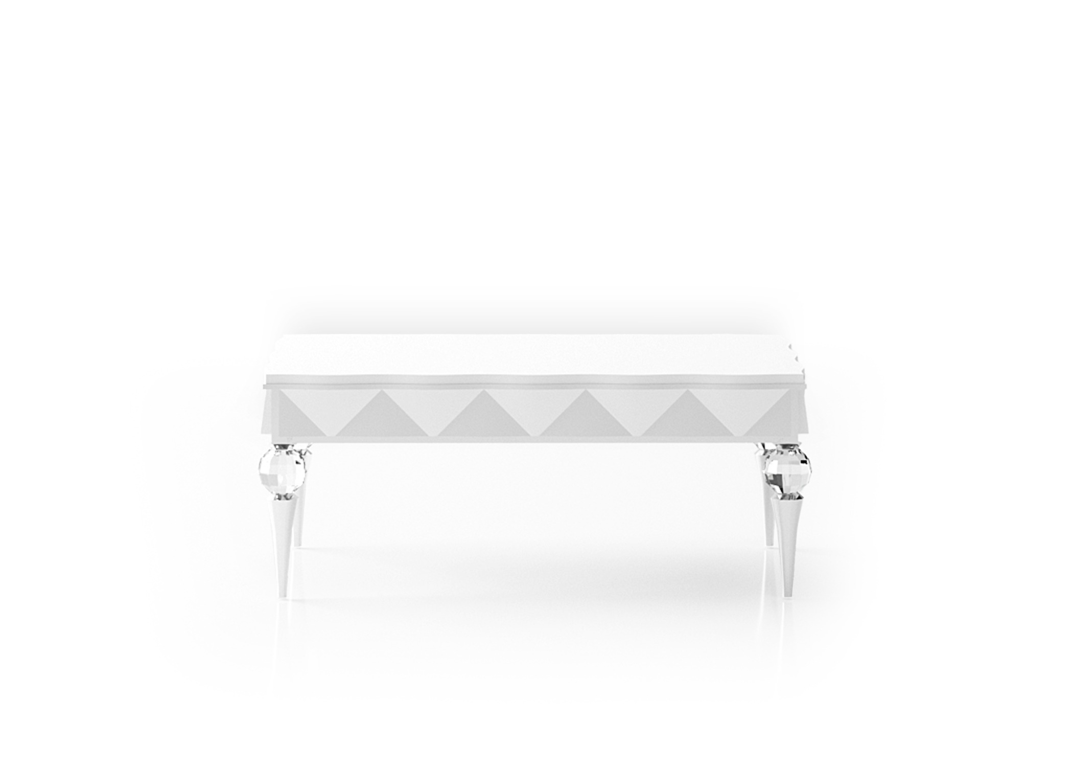 Moderner weißer Holz-Couchtisch für Wohnzimmer