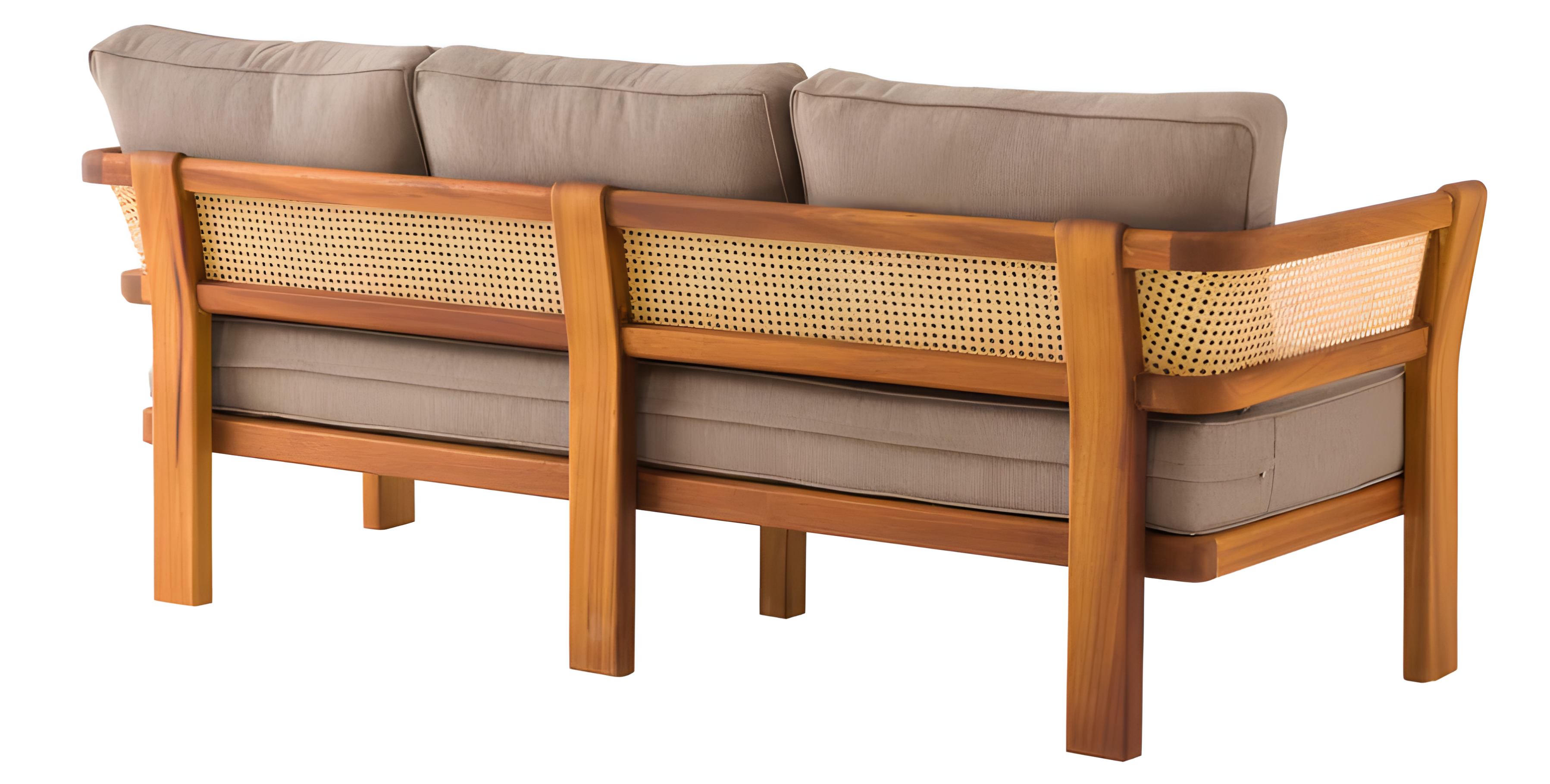 Elegantes Beiges Stoffsofa für Terrasse und Balkon