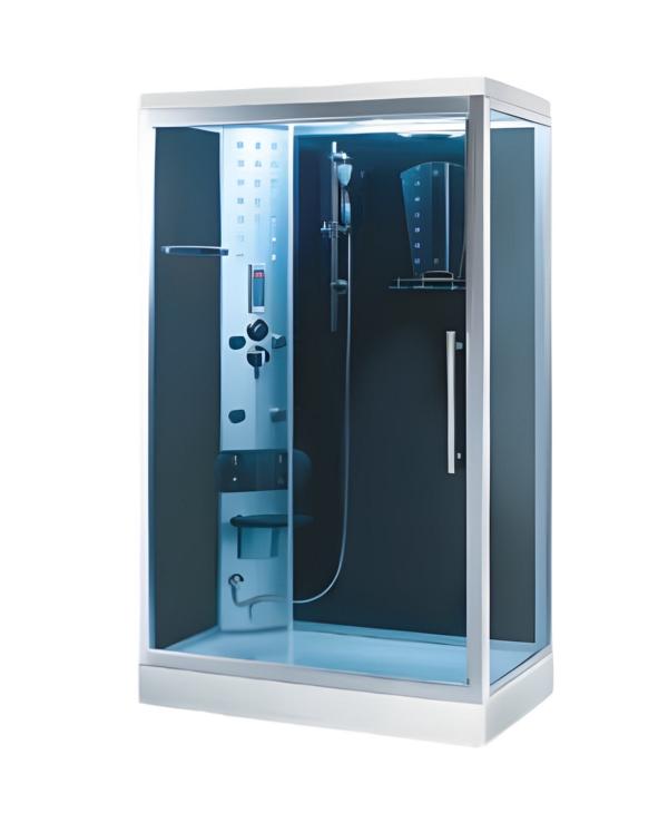 1Glaskabine Design-Dusche Komfortdusche Duschkabine Wellnesskabine 120x90 cm