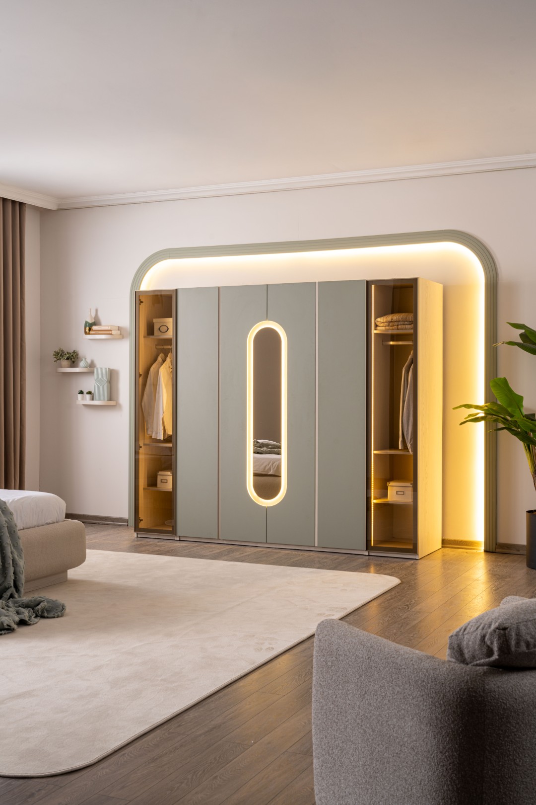 Moderner Kleiderschrank Gemütlichkeit und Harmonie in jedem Detail