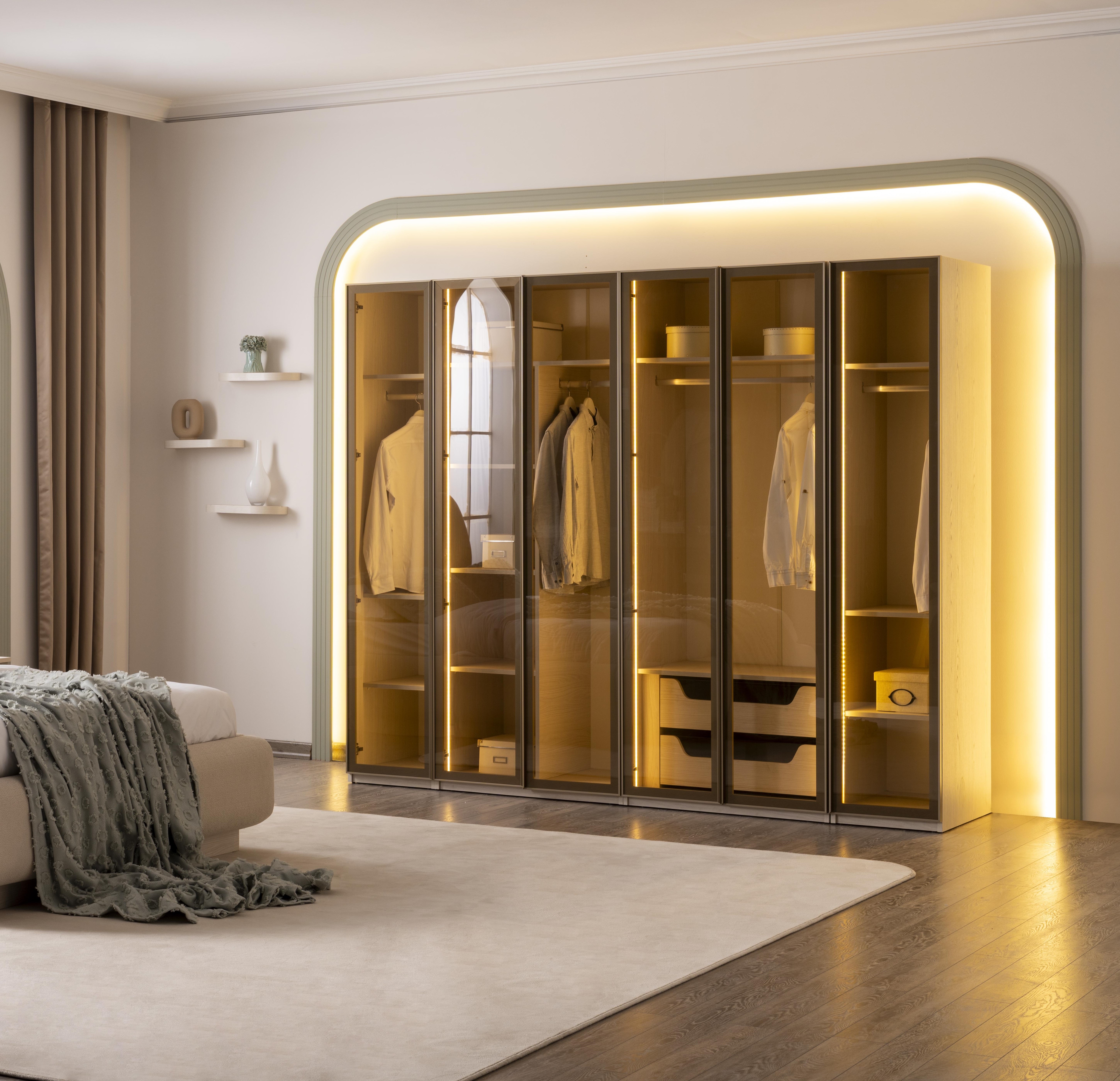 Moderner Kleiderschrank Harmonie von Möbeln und Stil