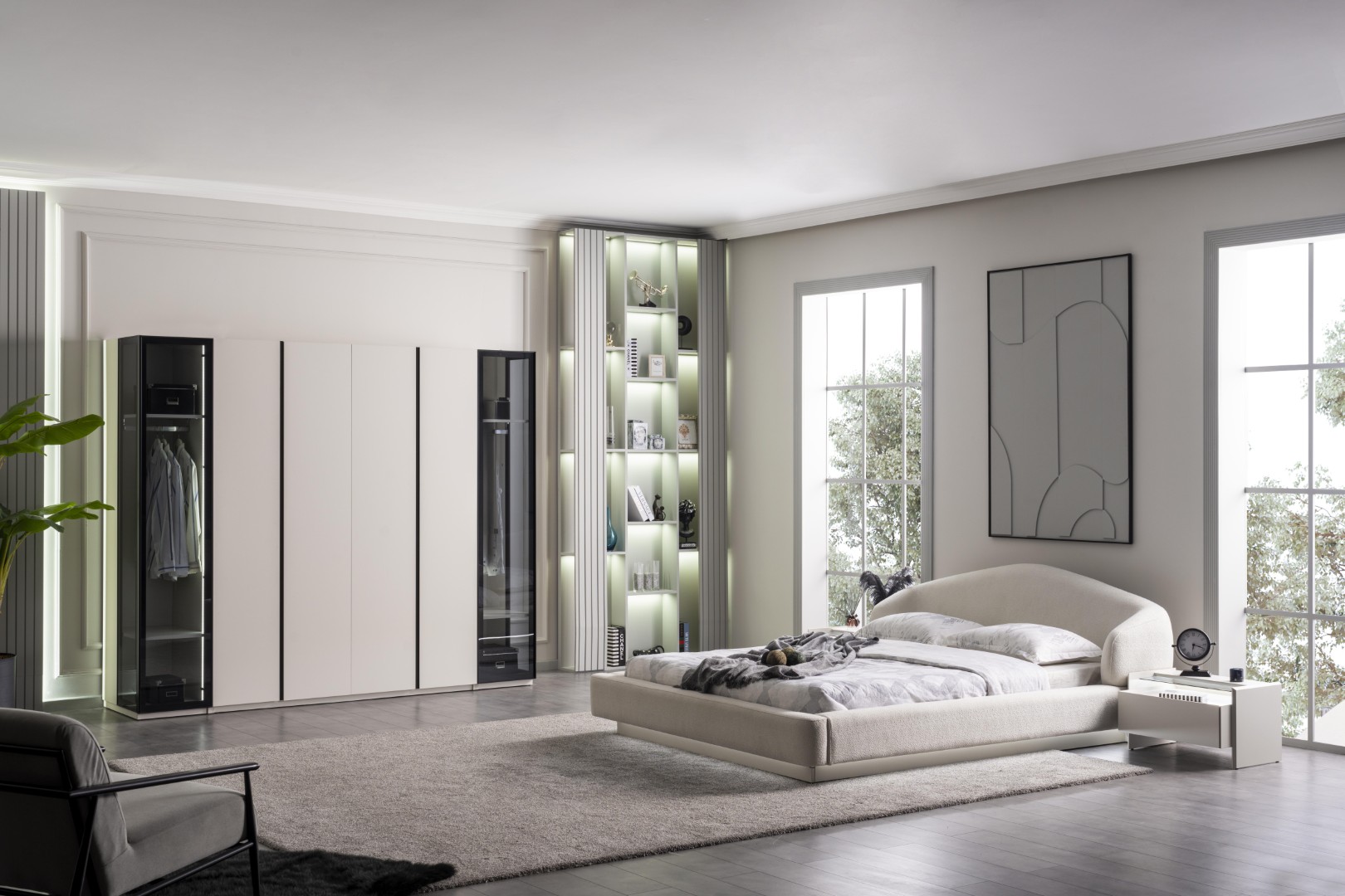 Gemütliches, modernes Schlafzimmer-Set – alles für Ihren Komfort.