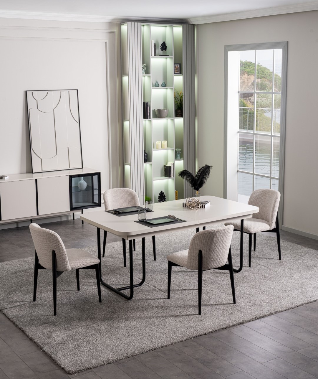 Esszimmer-Set Lakonisches Design für stilvolle Innenräume