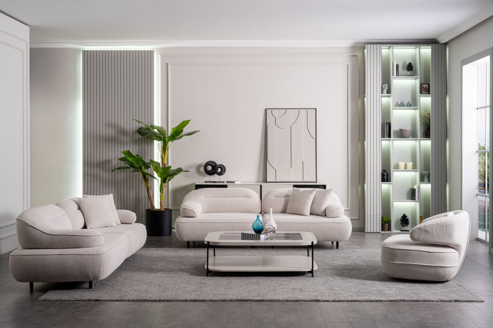 Wohnzimmer-Set Gemütlichkeit in jedem Detail der Einrichtung