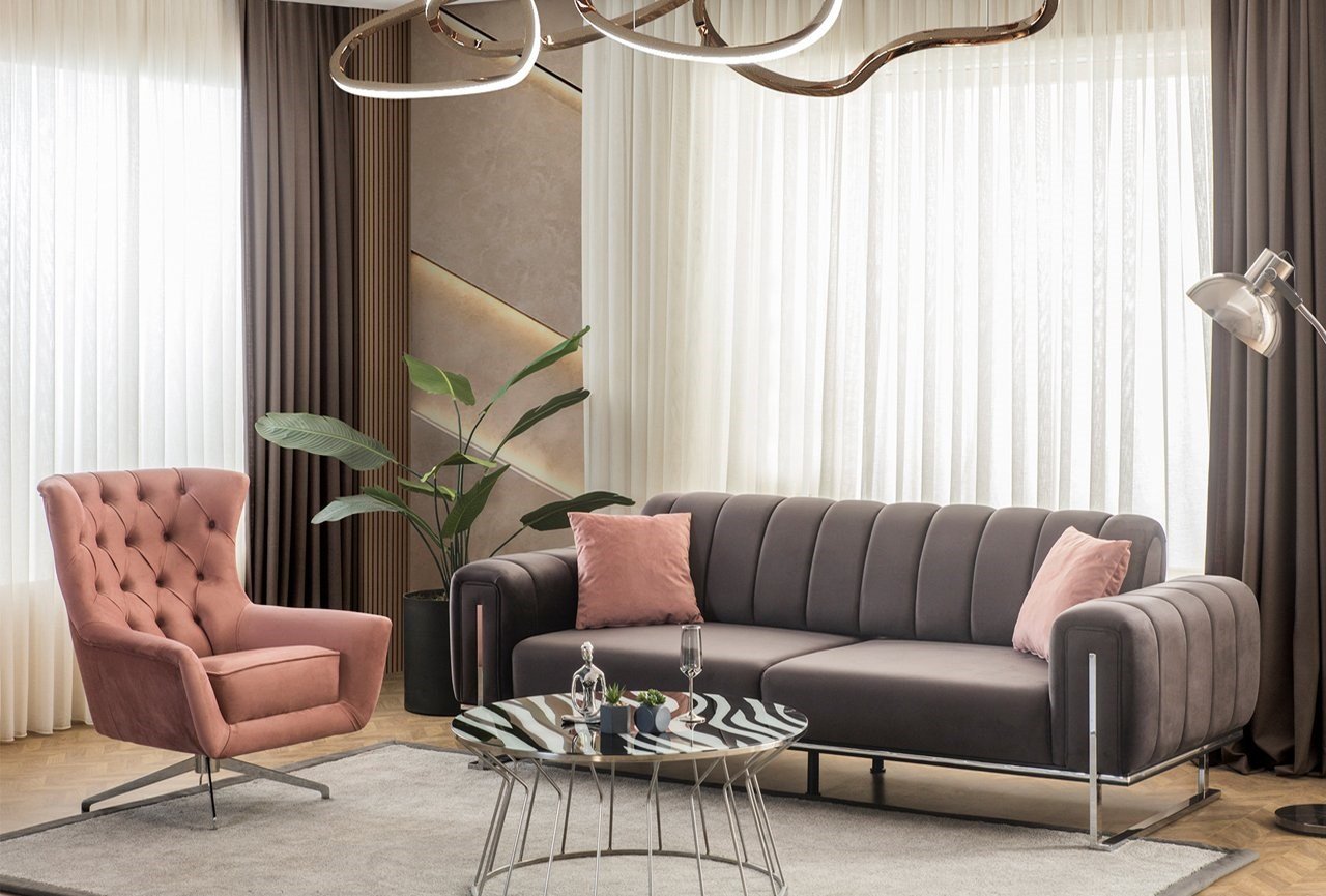 Modernes Sofa und Sessel Eleganz und Komfort vereint
