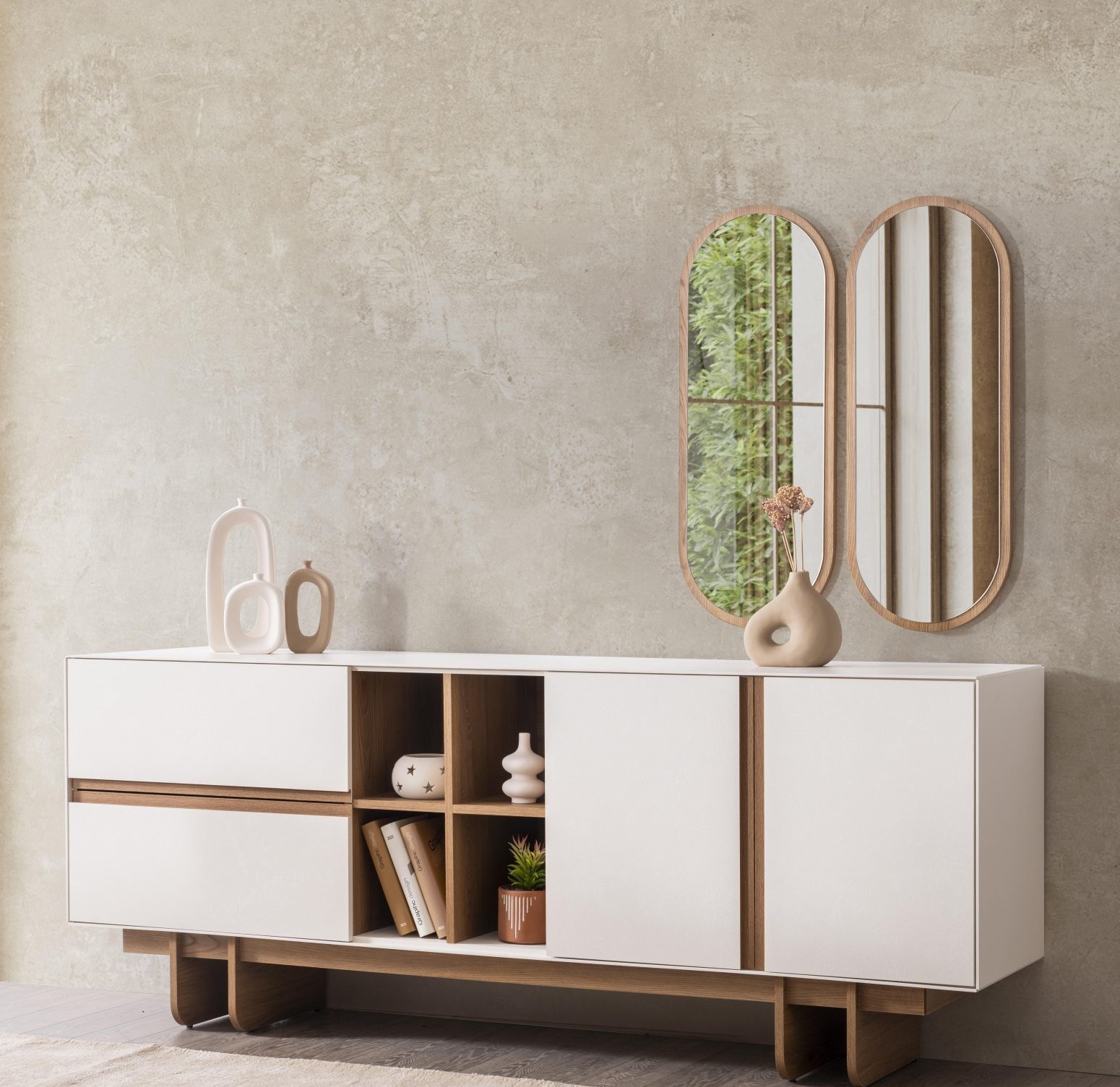 Sideboard mit Spiegel Das schlichte Design Ihres Esszimmers