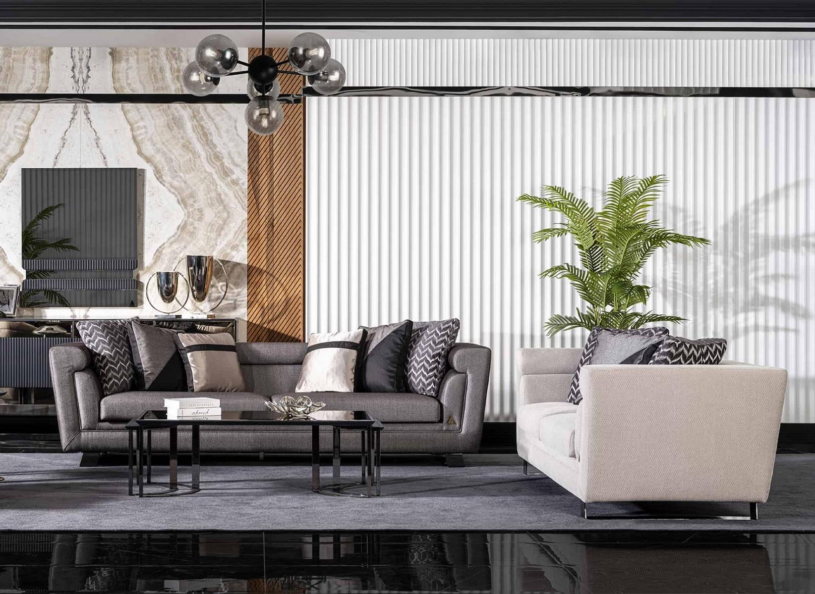 Sofagarnitur 4 3  Sitzer Set Design Sofa Polster Couchen Couch Modern Hochwertig