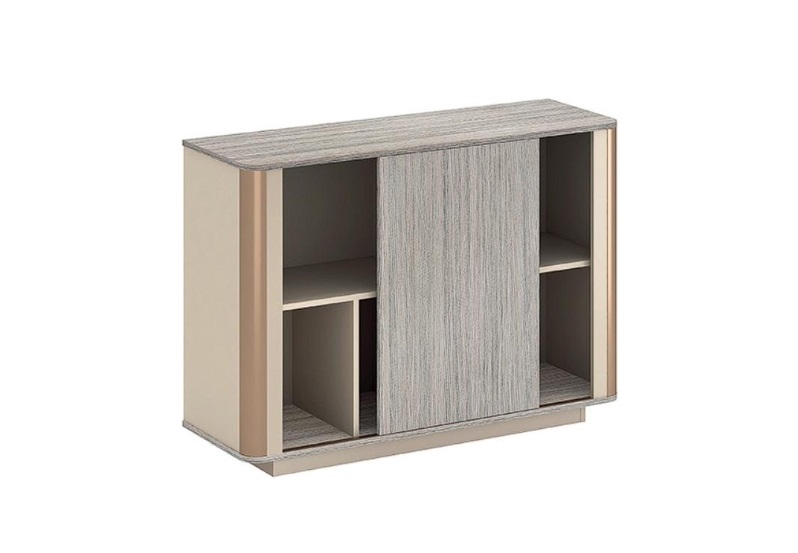Eleganter Grauer Sideboard für Büro Moderner Designer Schrank Büromöbel
