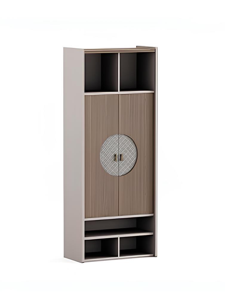 Eleganter Büroschrank Modern Holz Braun mit Türen und Regalen Büro