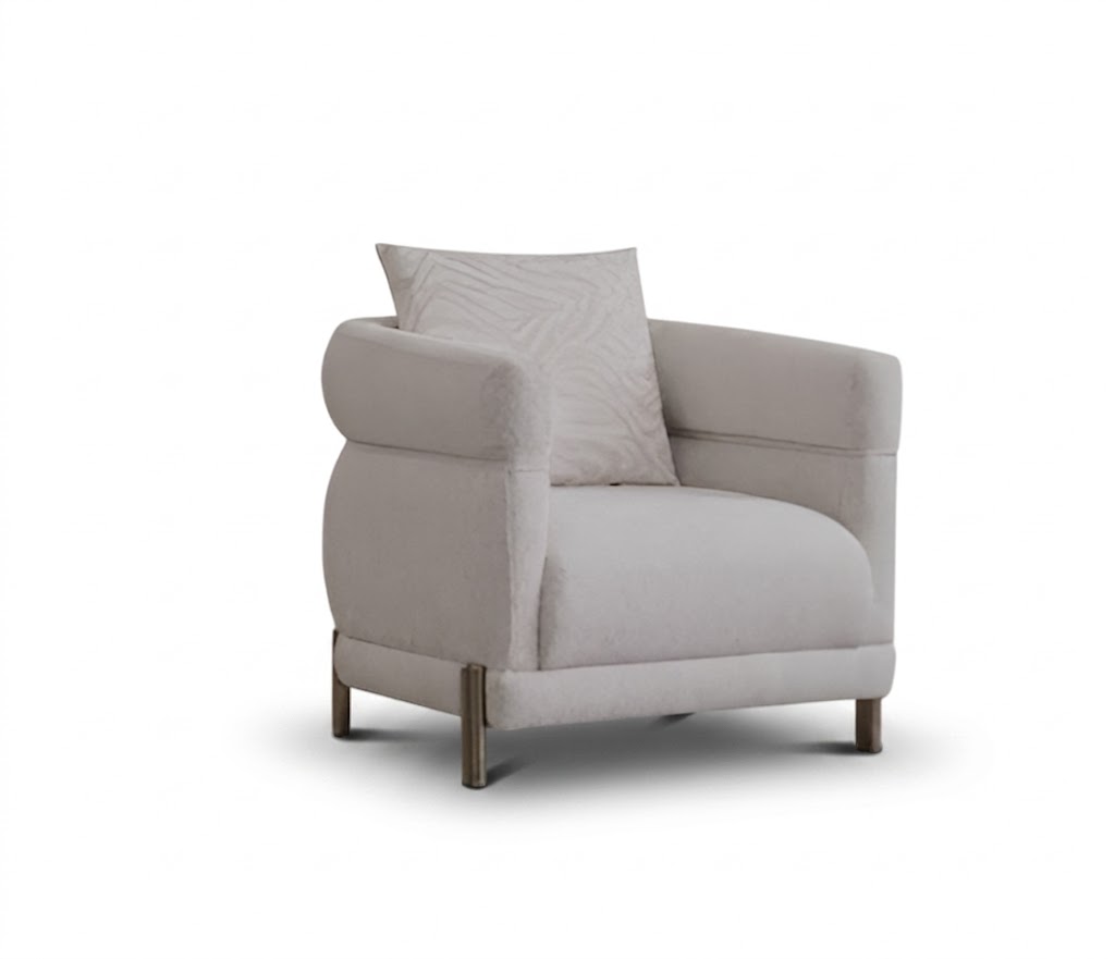 Design Sessel Japandi Stil Holz Weiß Modern Edel.