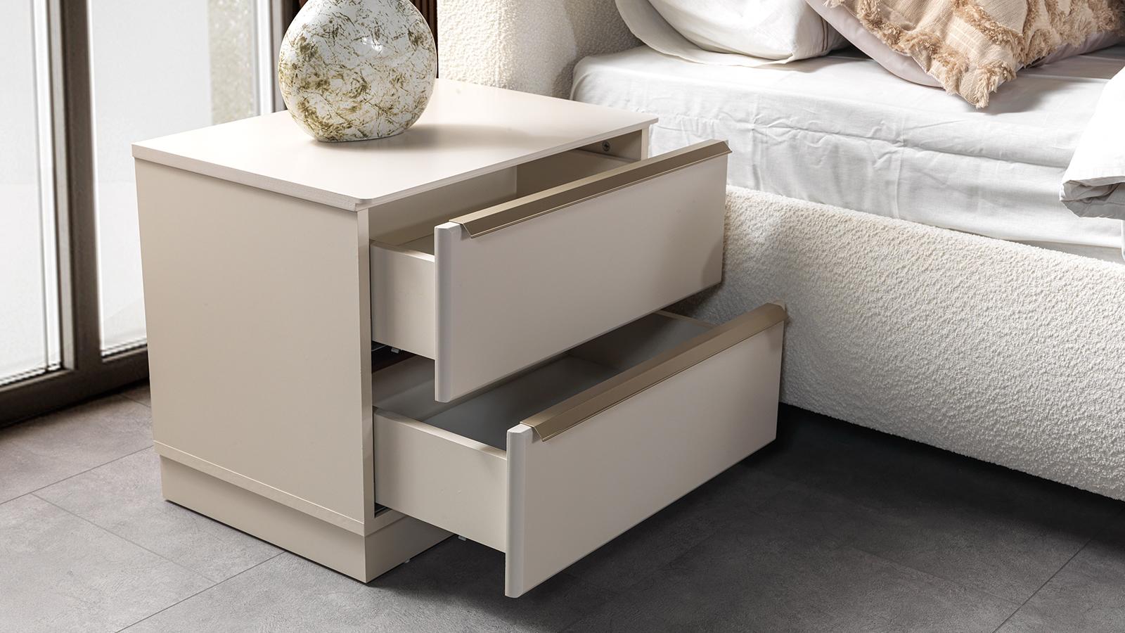Nachttische Stil modern Farbe weiß neu praktisch Schlafzimmer komfortabel