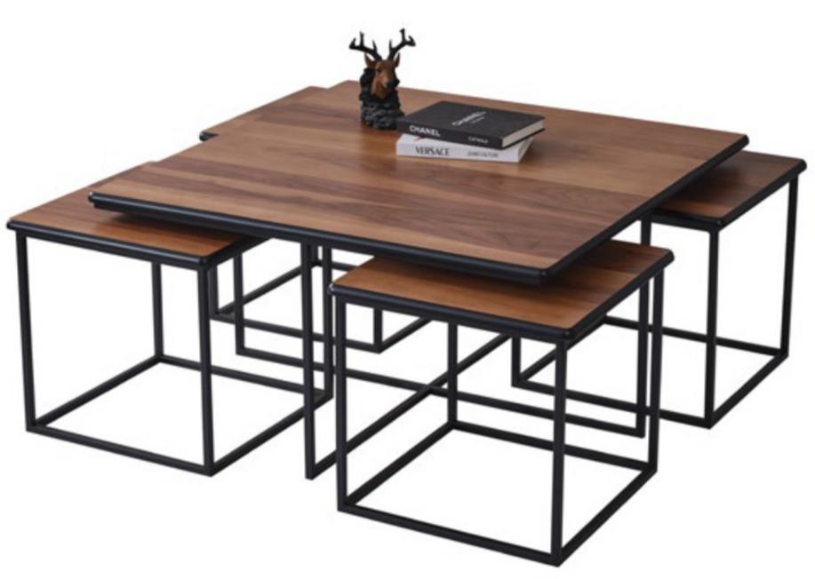Elegant Modern Couchtisch Wohnzimmer Exklusiv Holz Braun Stilvoll Neu