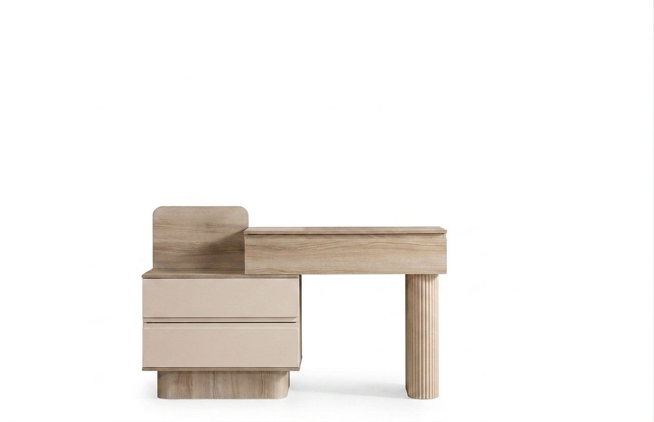 Schminktisch Spiegel praktisch schön geräumig beige modern neu