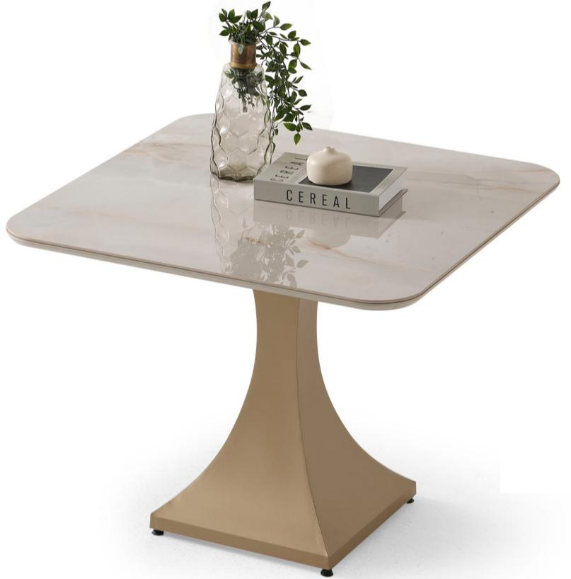 Beige Couchtisch Modern Luxus Wohnzimmer Elegant Quadratisch Stilvoll