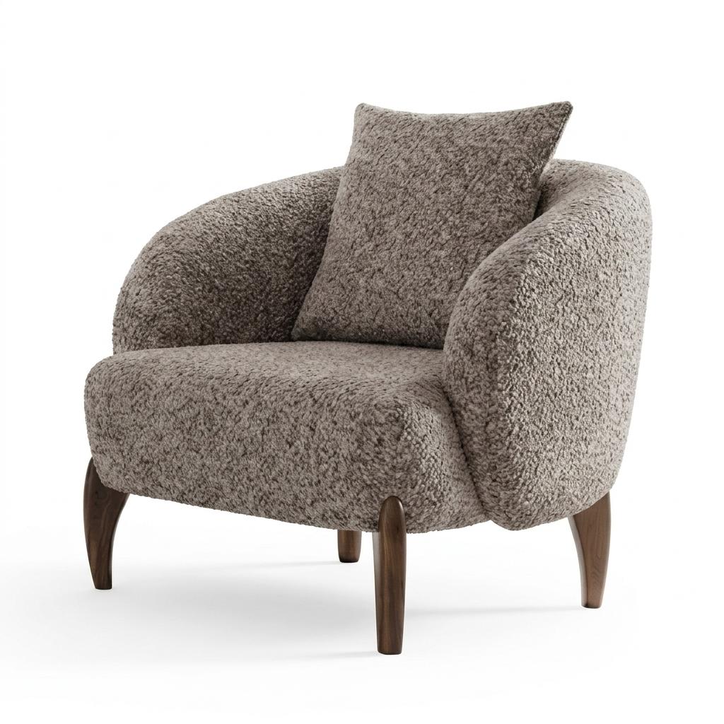 Sessel Modern Grau Elegant Polstersessel Cocktailsessel Design Sessel