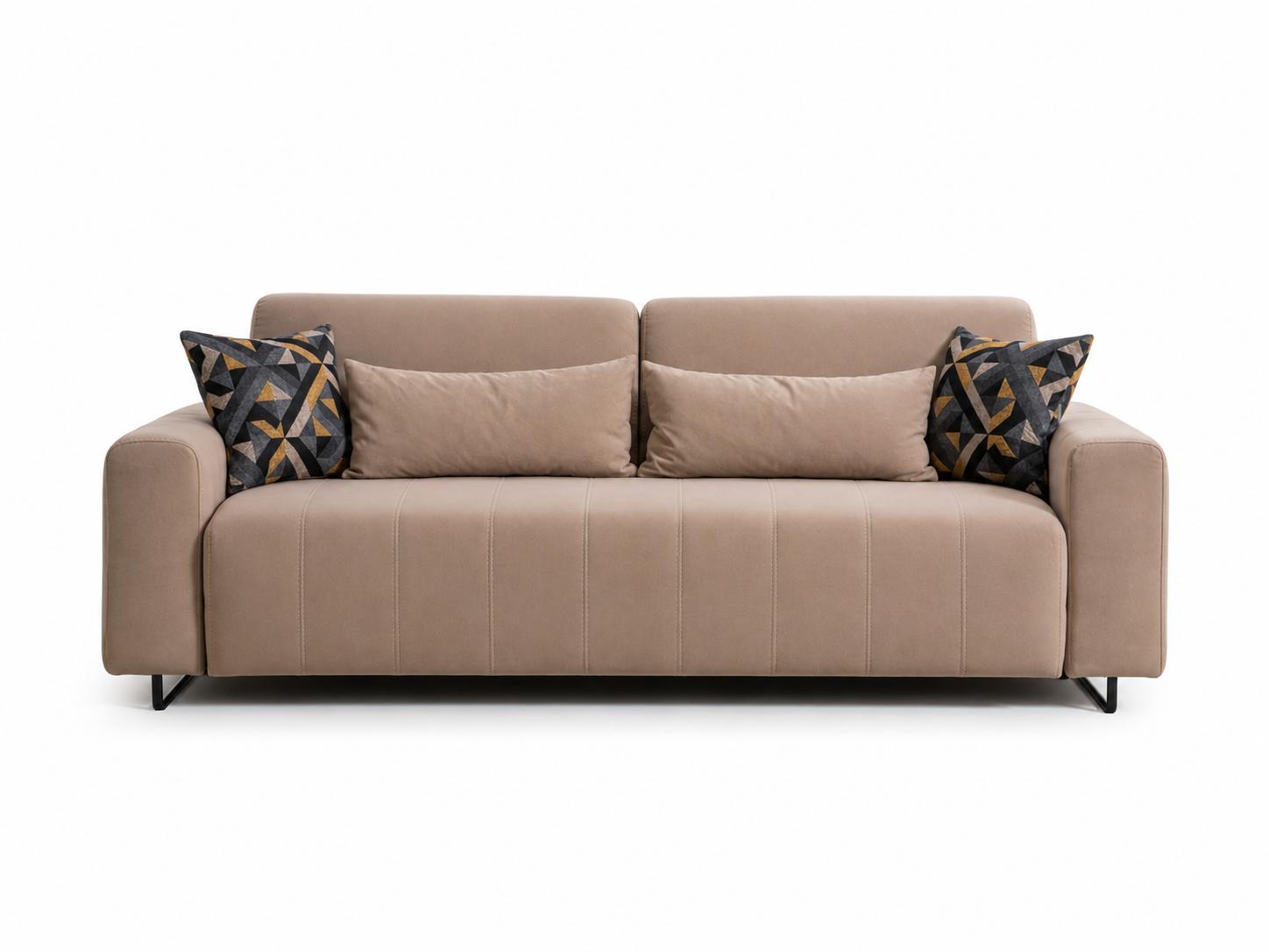Komfortables Schlafsofa für Wohnzimmer Luxuriöse Sofa 2 Sitzer Polstermöbel
