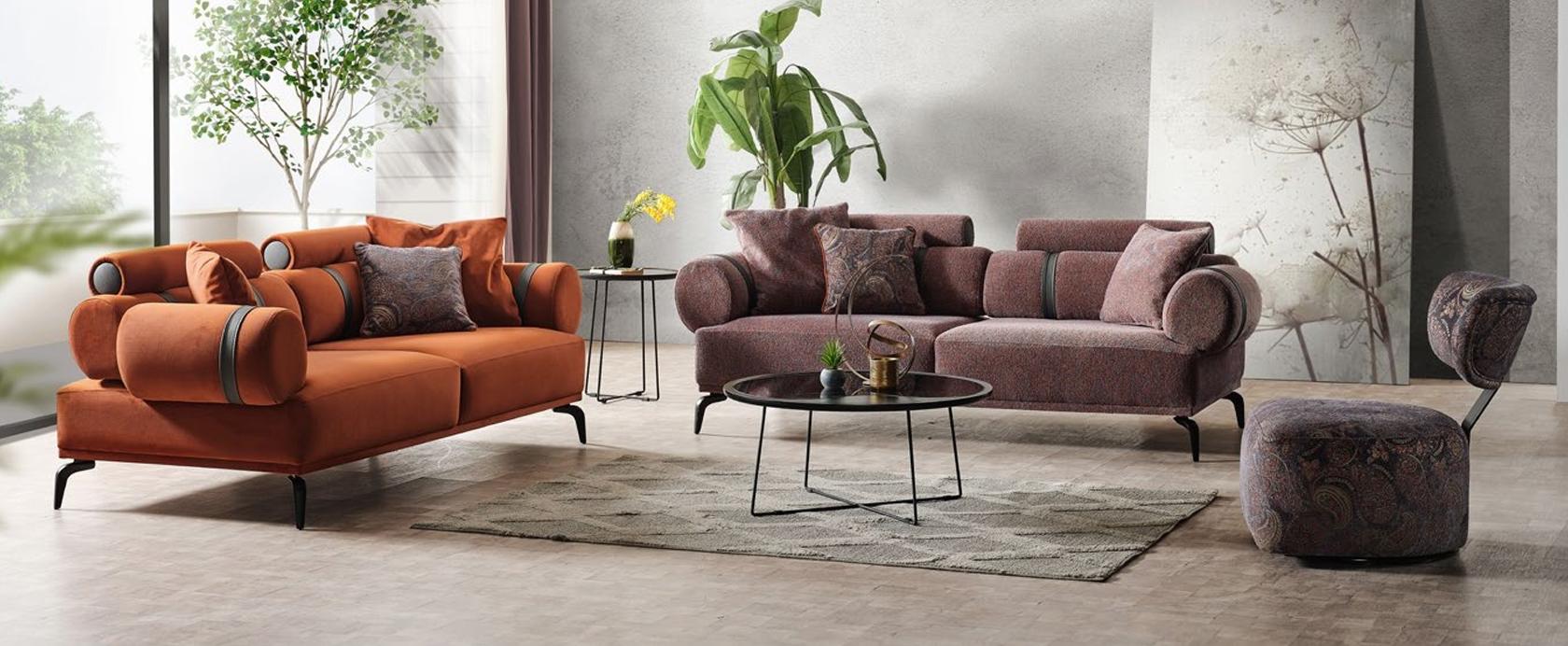Modernes Sofa-Set 4-Sitzer Schlafsofa 3-Sitzer Loungesessel