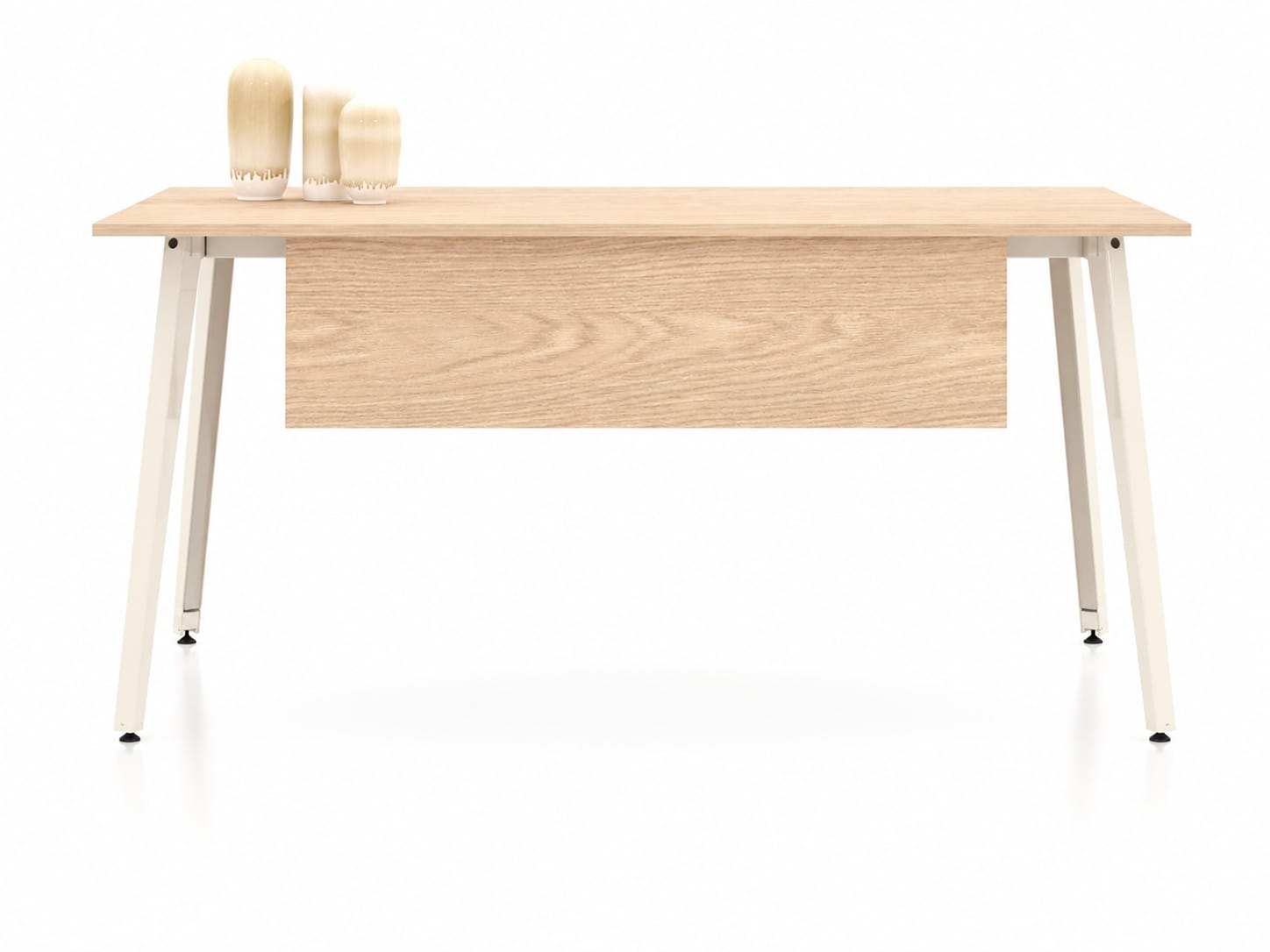 Schreibtisch Büro Home Office Holzoptik Stabil Modern beige