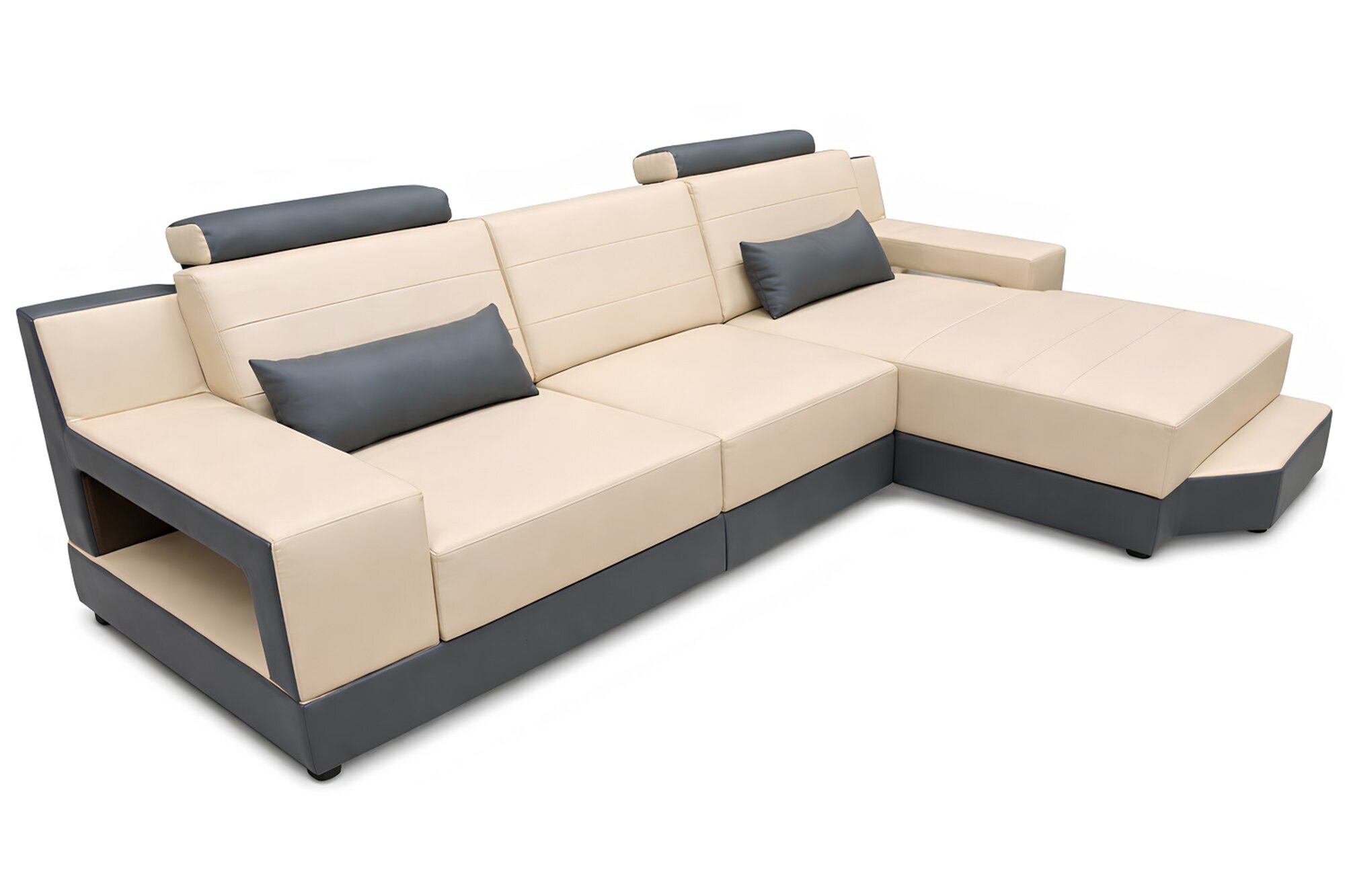 Sofa L-Form Ledersofa Couch Wohnlandschaft Design Couchen Sofas Sofort