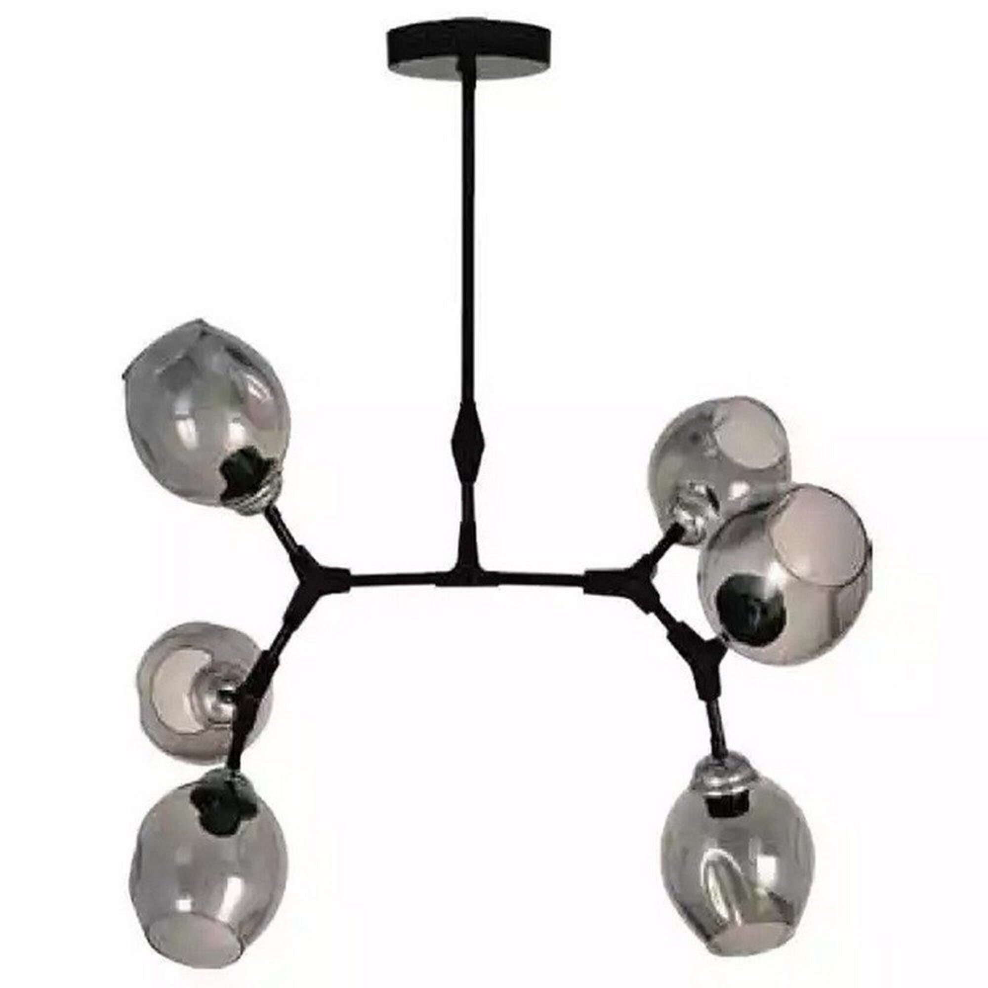 Deckenlampe Lüster Kronleuchter Deckenleuchter Modern Glas Schwarz Neu Sofort