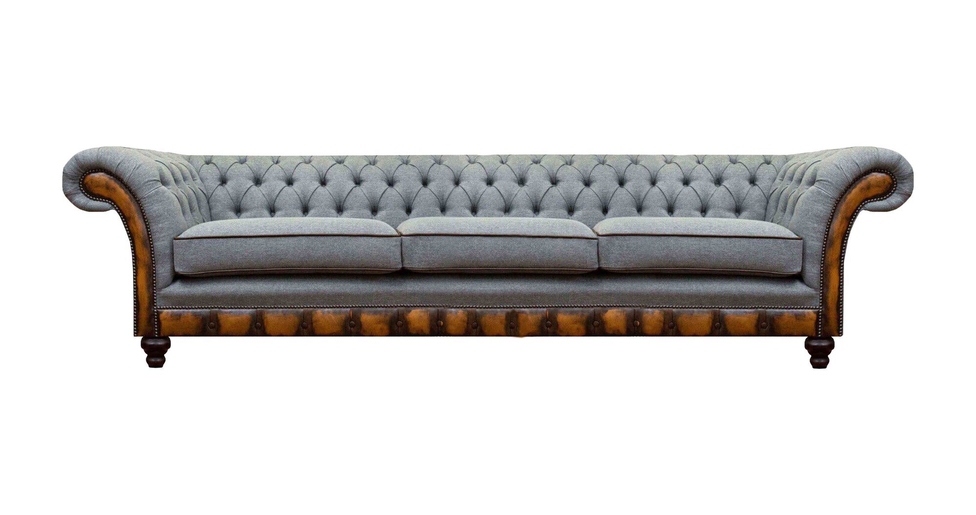 Hellgraue Wohnzimmer Moderne Couch Exklusiver Dreisitzer Designer Möbel