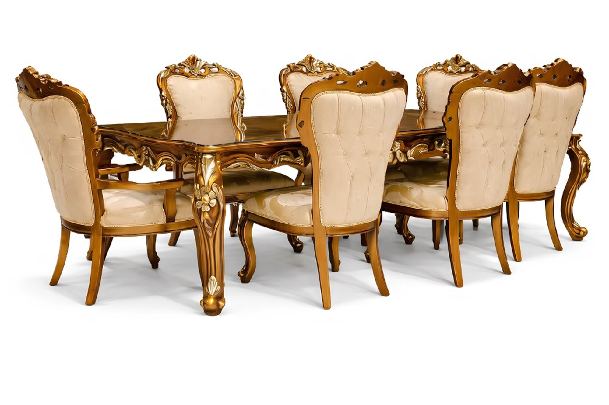 Design Esszimmer Komplett Esstisch + 6x Stühle Klassisch Möbel Holztisch Sofort