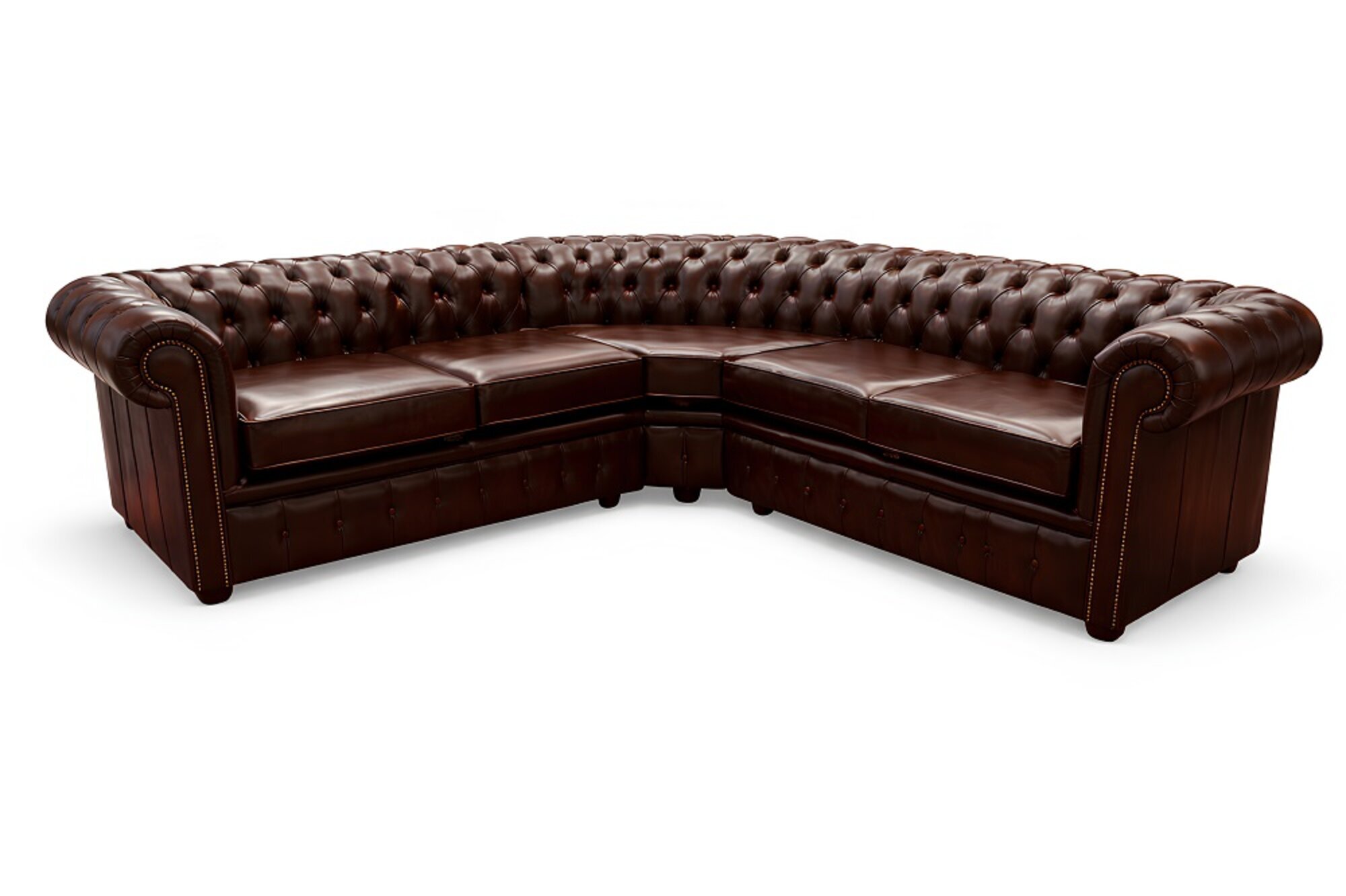 Chesterfield Ecksofa Eckcouch Leder Designer Sofas Couch 100% Leder Sofort