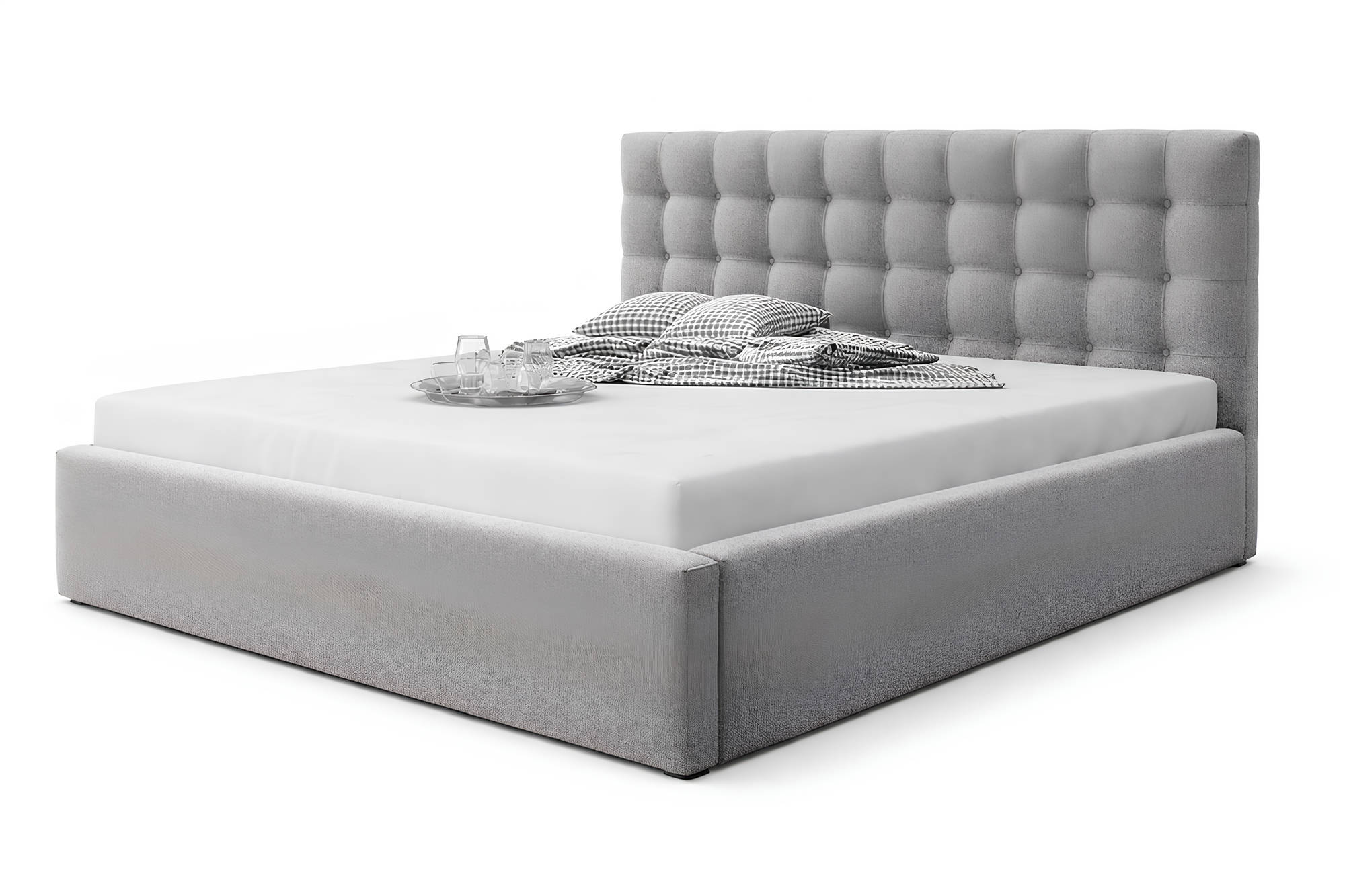 Modernes King Size Bett Chesterfield Betten modernes Hotelbett Doppelbett Sofort