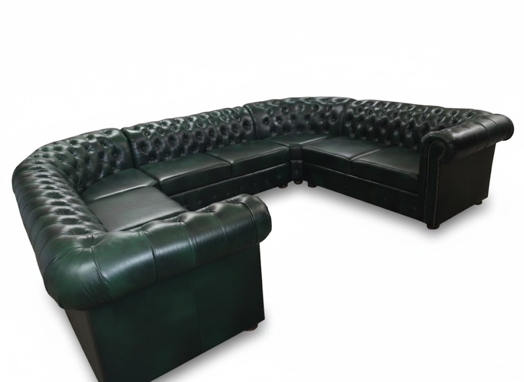 Chesterfield Ecksofa U Form Ledersofa Ecksofas Leder Couch Modern Sofort