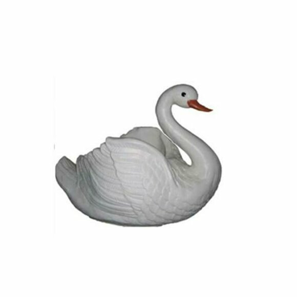 Schwan Dekorative Statue Garten Figuren Statuen 34cm Lebensgroß Figur