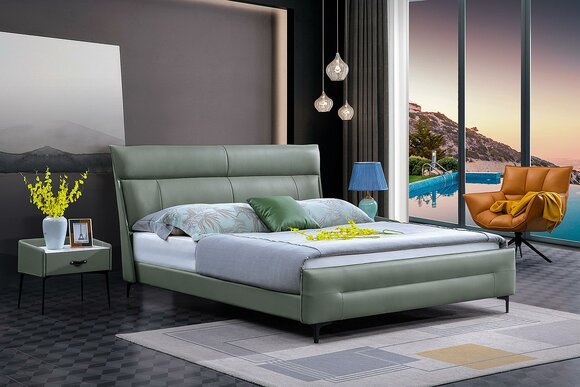 Luxus Bett Textil 2x Nachttisch 3tlg. Schlafzimmer Set Möbel Betten
